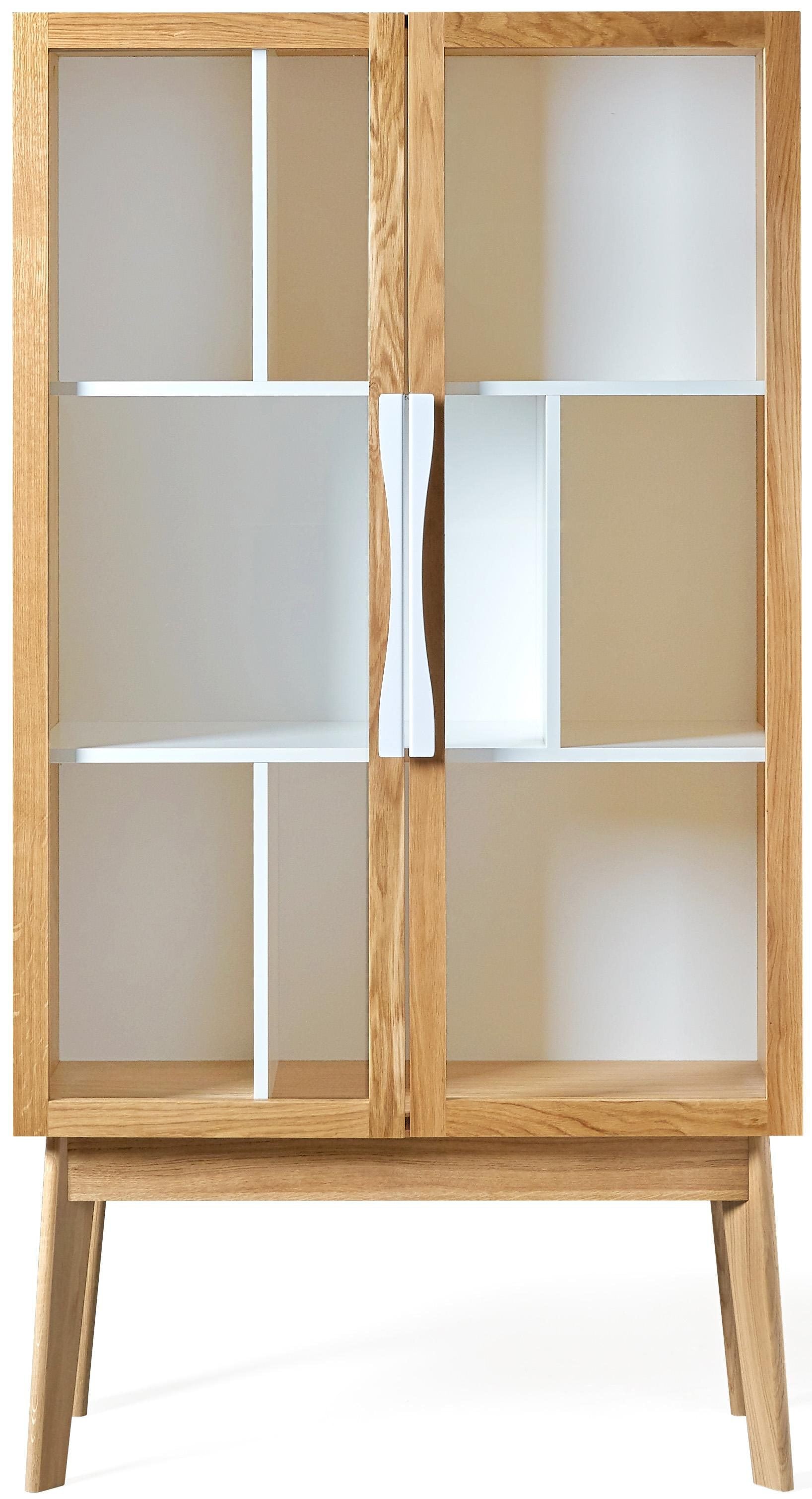 Woodman Bücherregal »Hilla«, Breite Holzfurnier cm, mit Glaseinsätzen, Türen kaufen Eiche aus 88