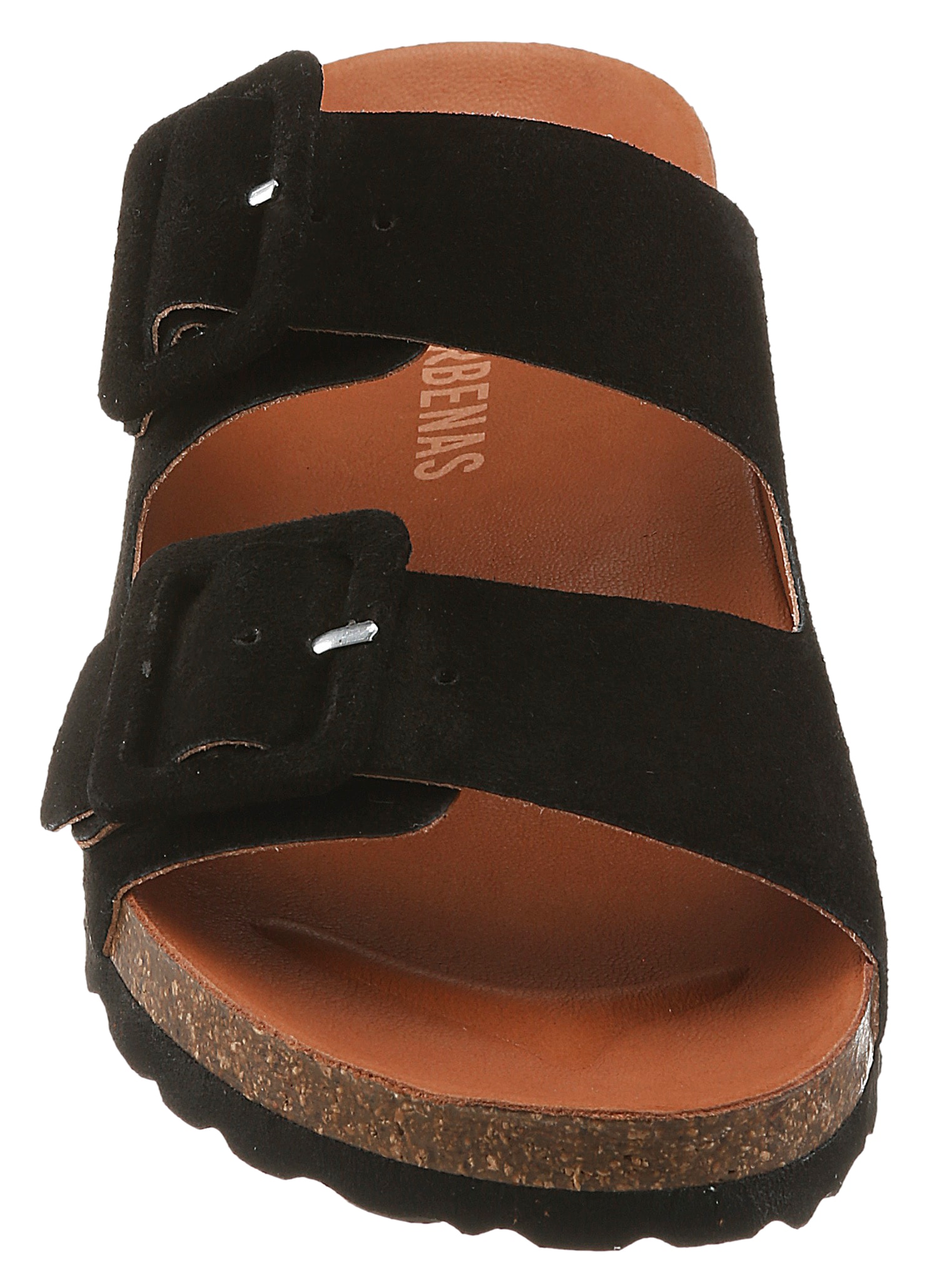 VERBENAS Pantolette »Randell Velour«  Sommerschuh, Flat, Hausschuh mit Softfussbett