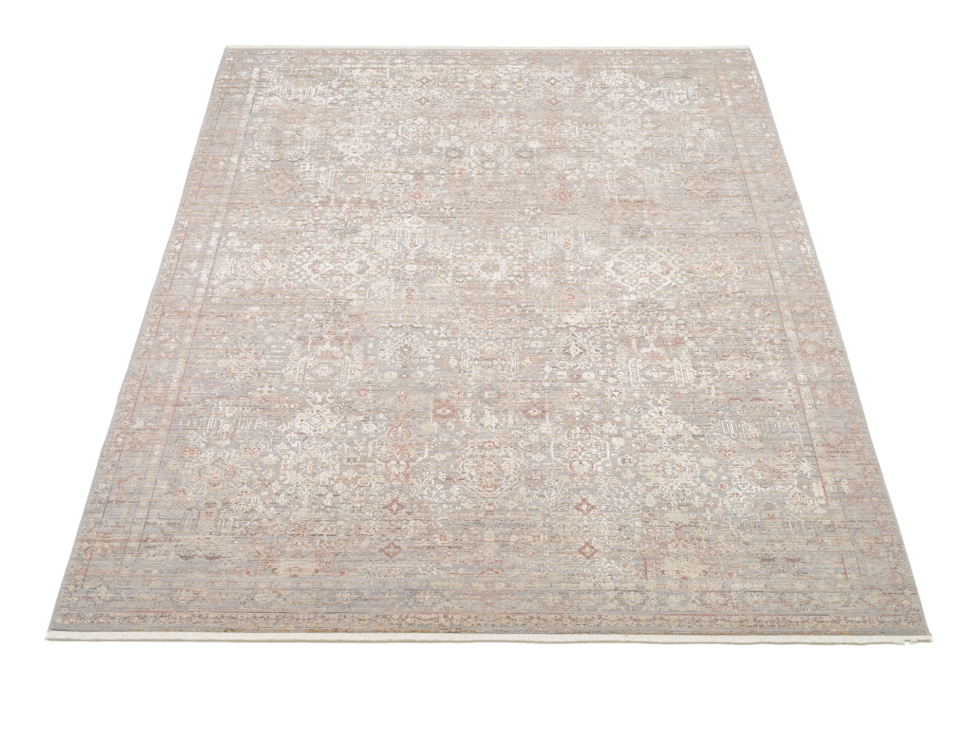 Image of OCI DIE TEPPICHMARKE Teppich "FARBEN GRANDE" rechteckig 8 mm Höhe Klassisches Muster, eingefasst, in 3-D-Optik, mit Fransen
