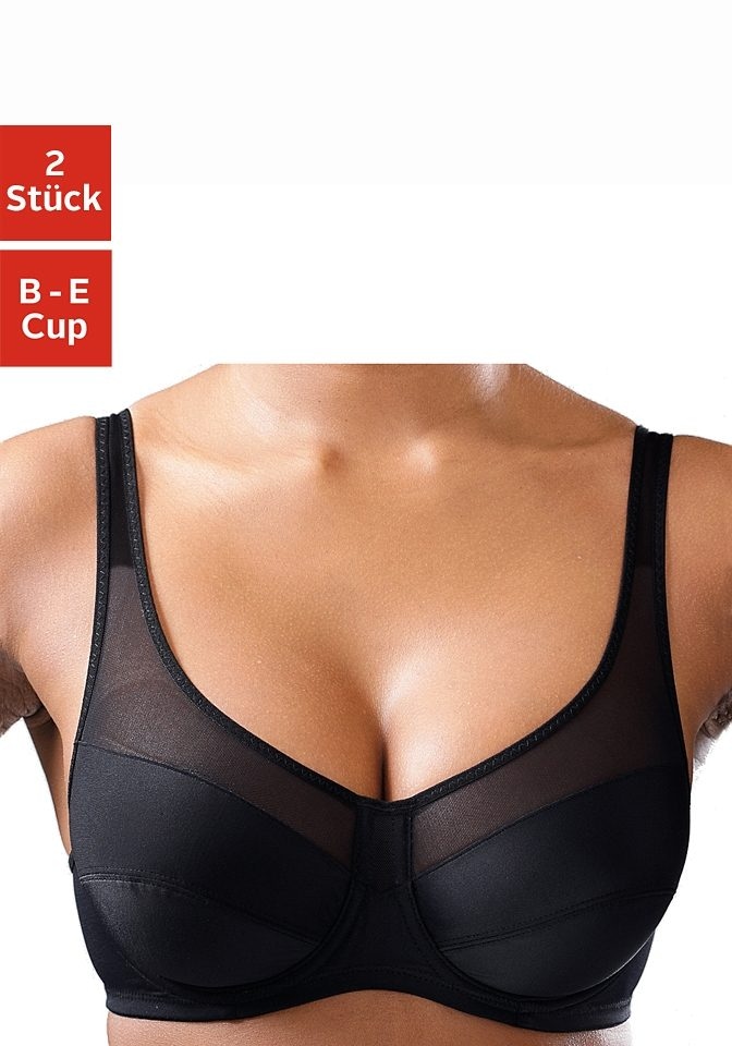 Image of petite fleur Bügel-BH Packung, 2 Stück, aus Microtouch-Material – auch ideal für grosse Grössen