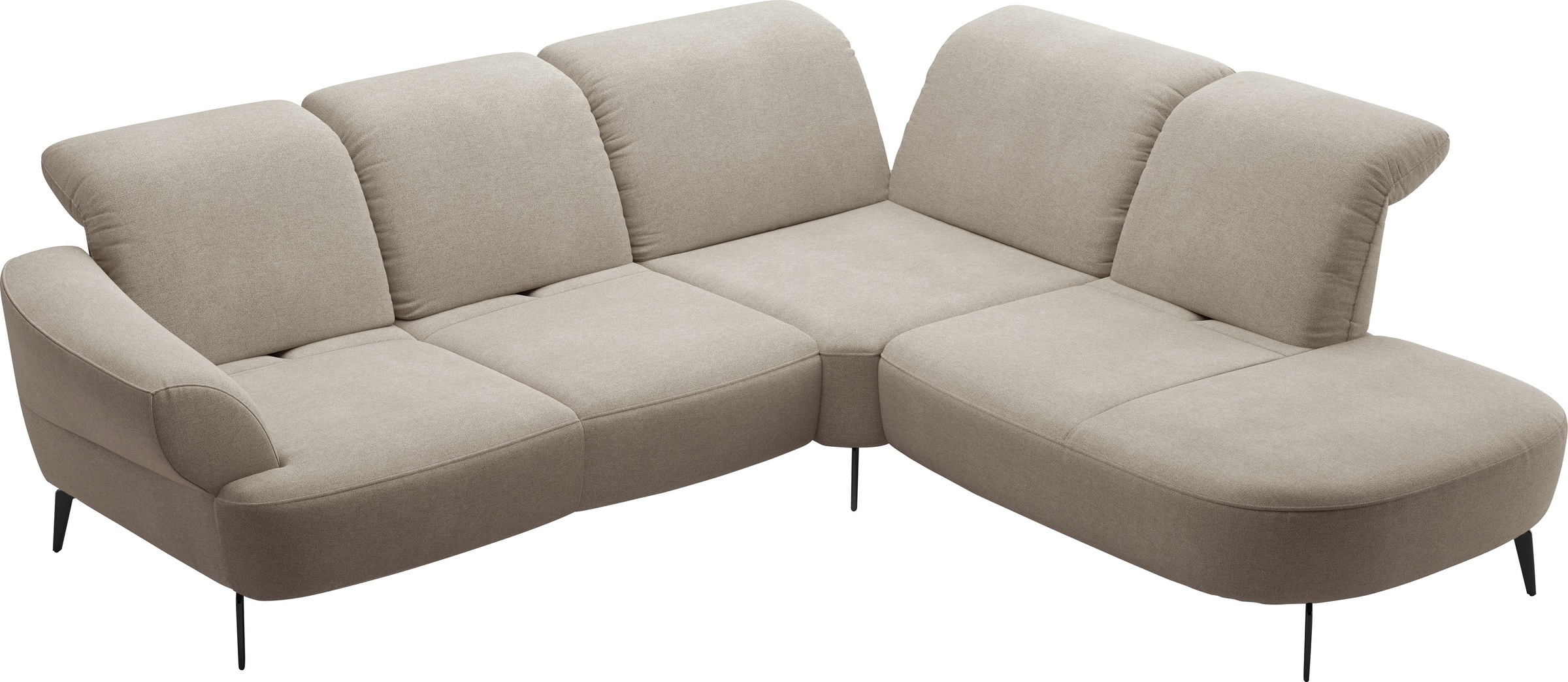 sit&more Ecksofa »Dance, L-Form, inkl. Sitztiefenverstellung«, inkl. Click&Seat, optional mit Kopfteilverstellung