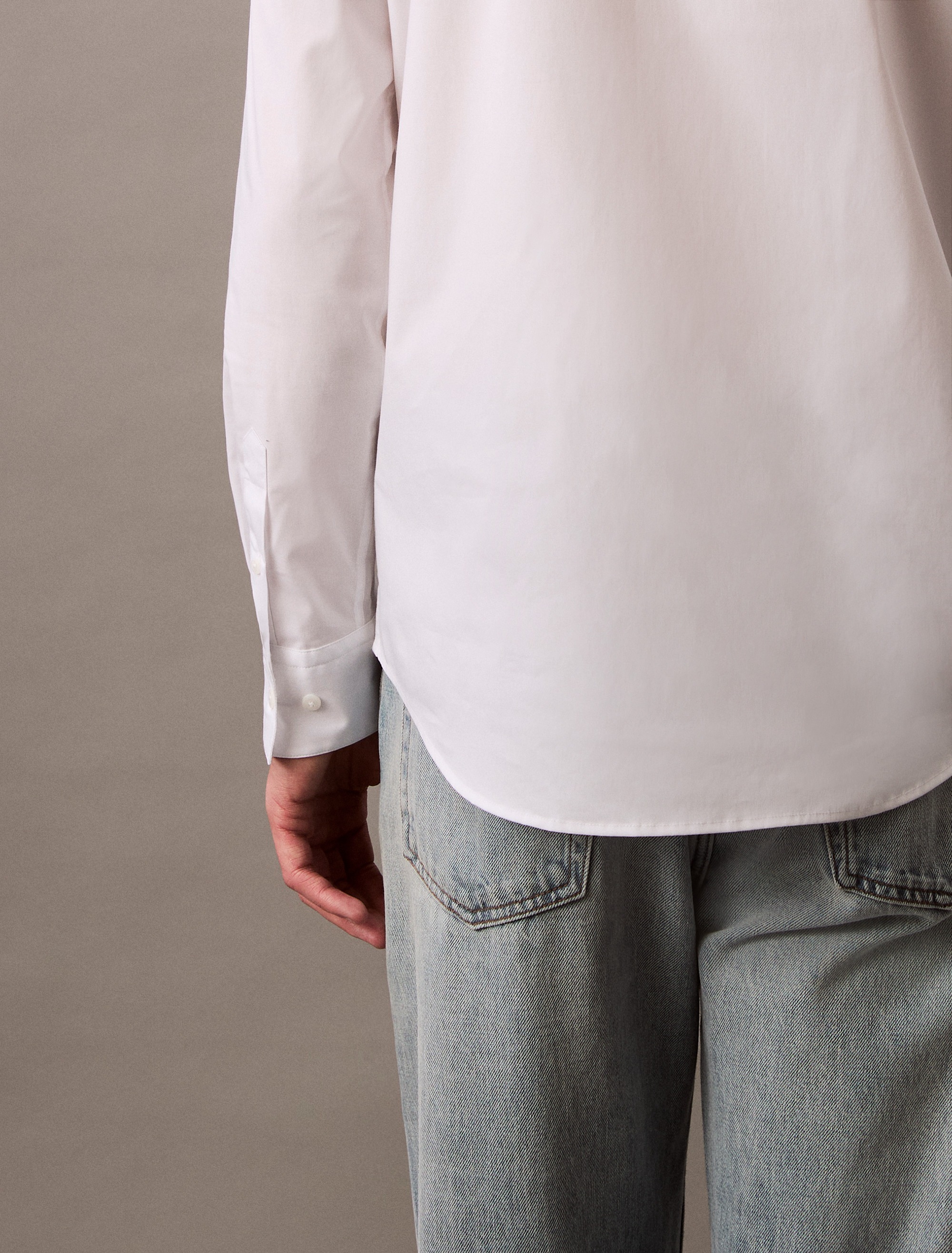 Calvin Klein Langarmhemd »LS SOLID STRETCH SLIM SHIRT«, in Unifarbe