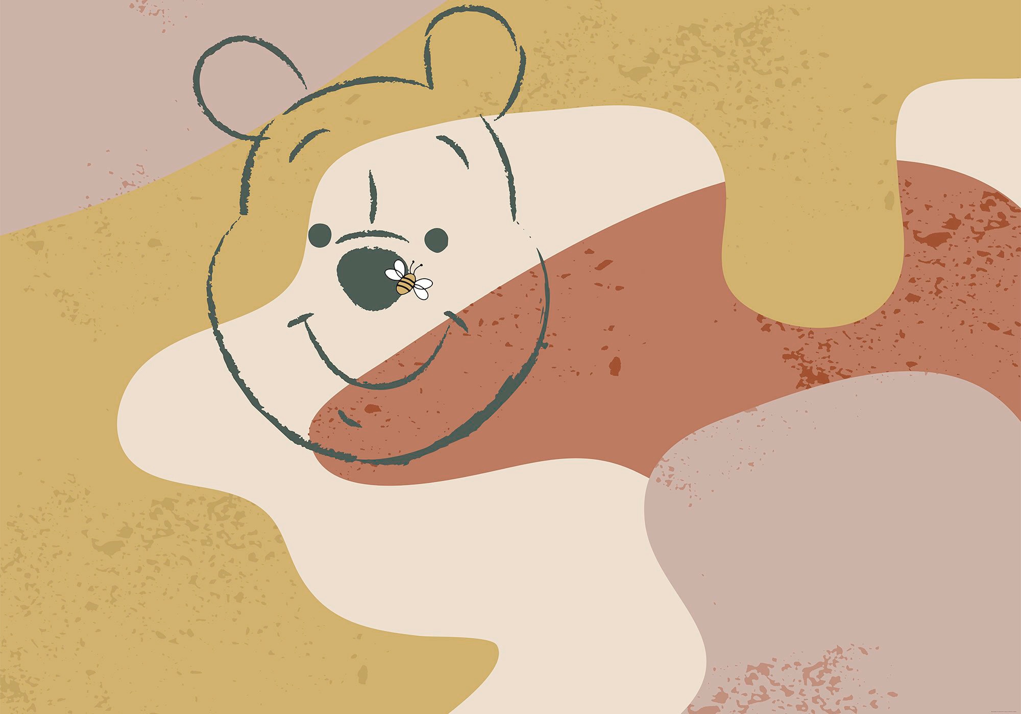 Image of Komar Vliestapete "Digitaldruck Vlies - Winnie the Pooh Bee - Grösse 400 x 280 cm" bedruckt glatt Kinderzimmer