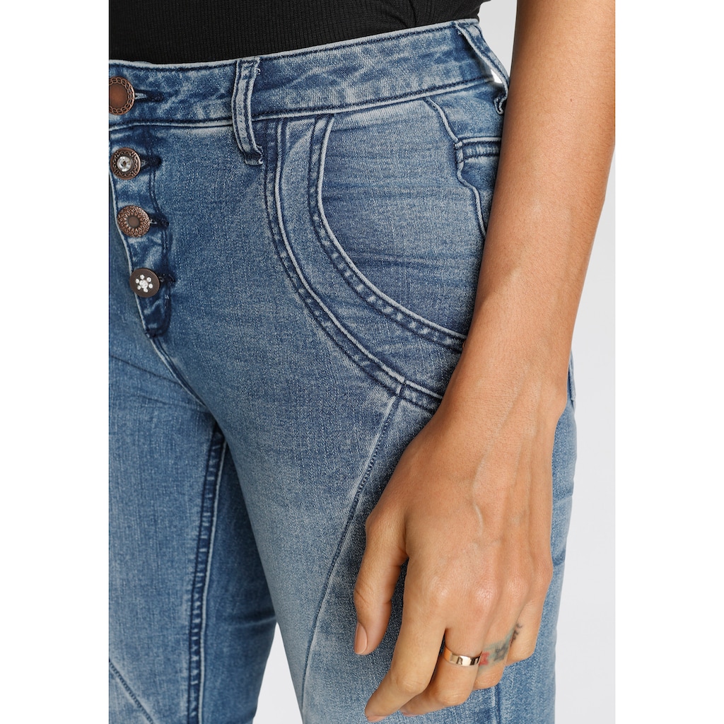 Boysen's Skinny-fit-Jeans, mit glitzernden Zierknöpfen - NEUE KOLLEKTION
