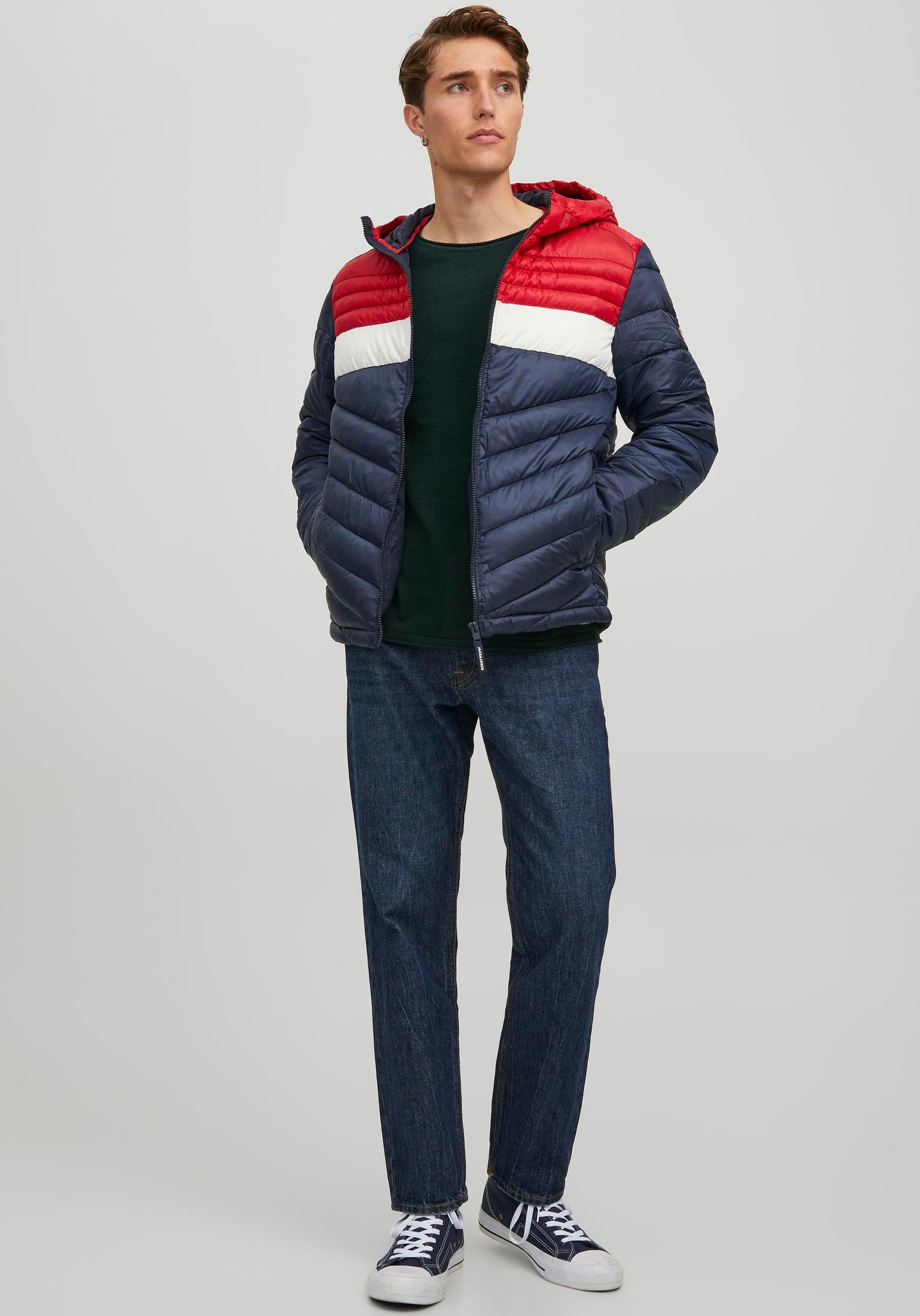 Jack & Jones Steppjacke »HERO PUFFER HOOD«, mit Kapuze