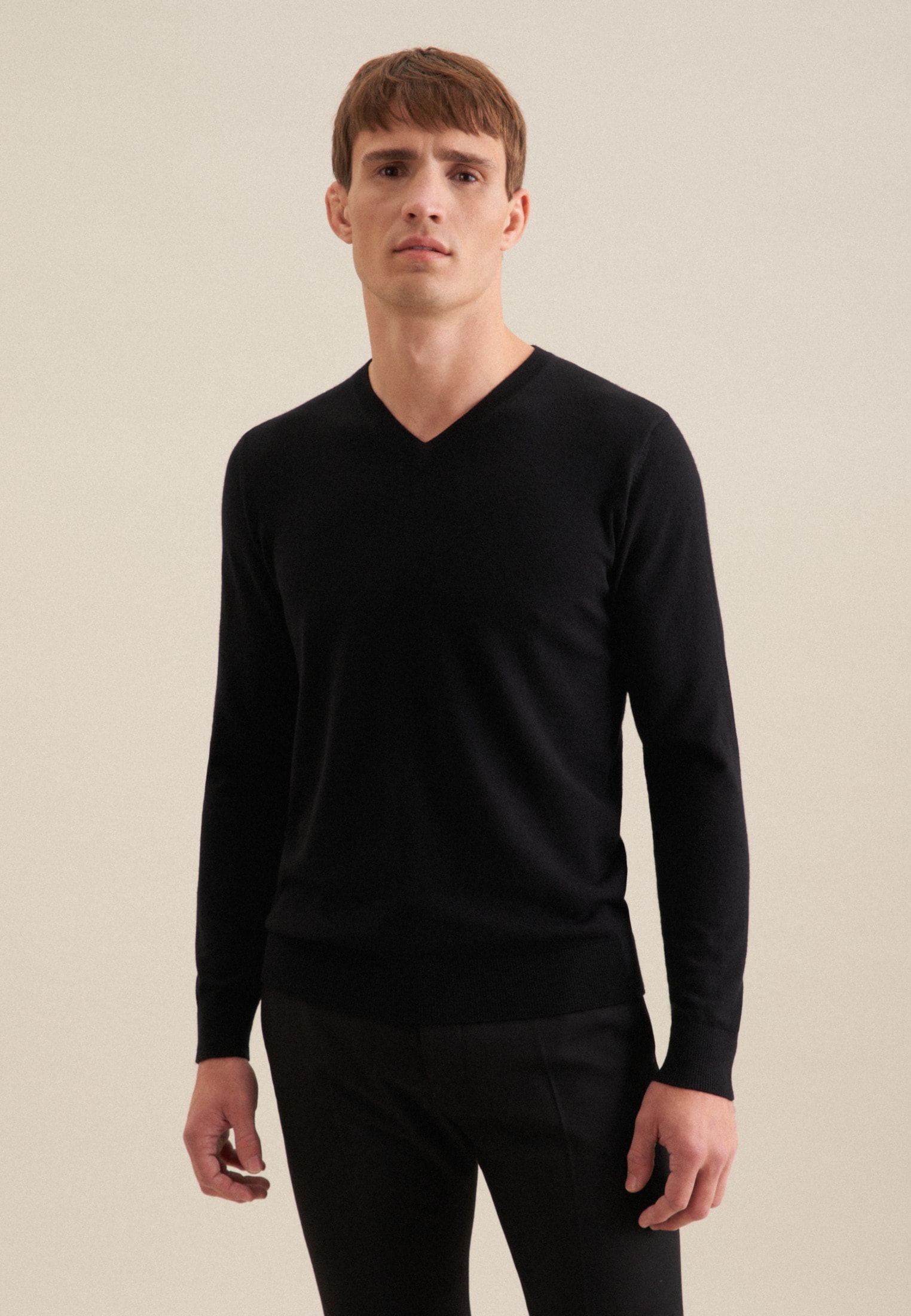 Image of seidensticker Pullunder "Schwarze Rose" 1/1 V-Neck Uni