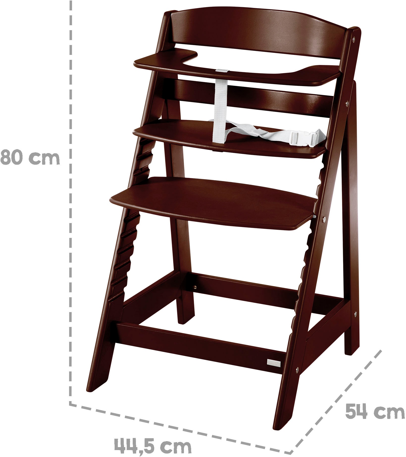 roba® Hochstuhl »Sit Up Flex, braun gebeizt«, aus Holz