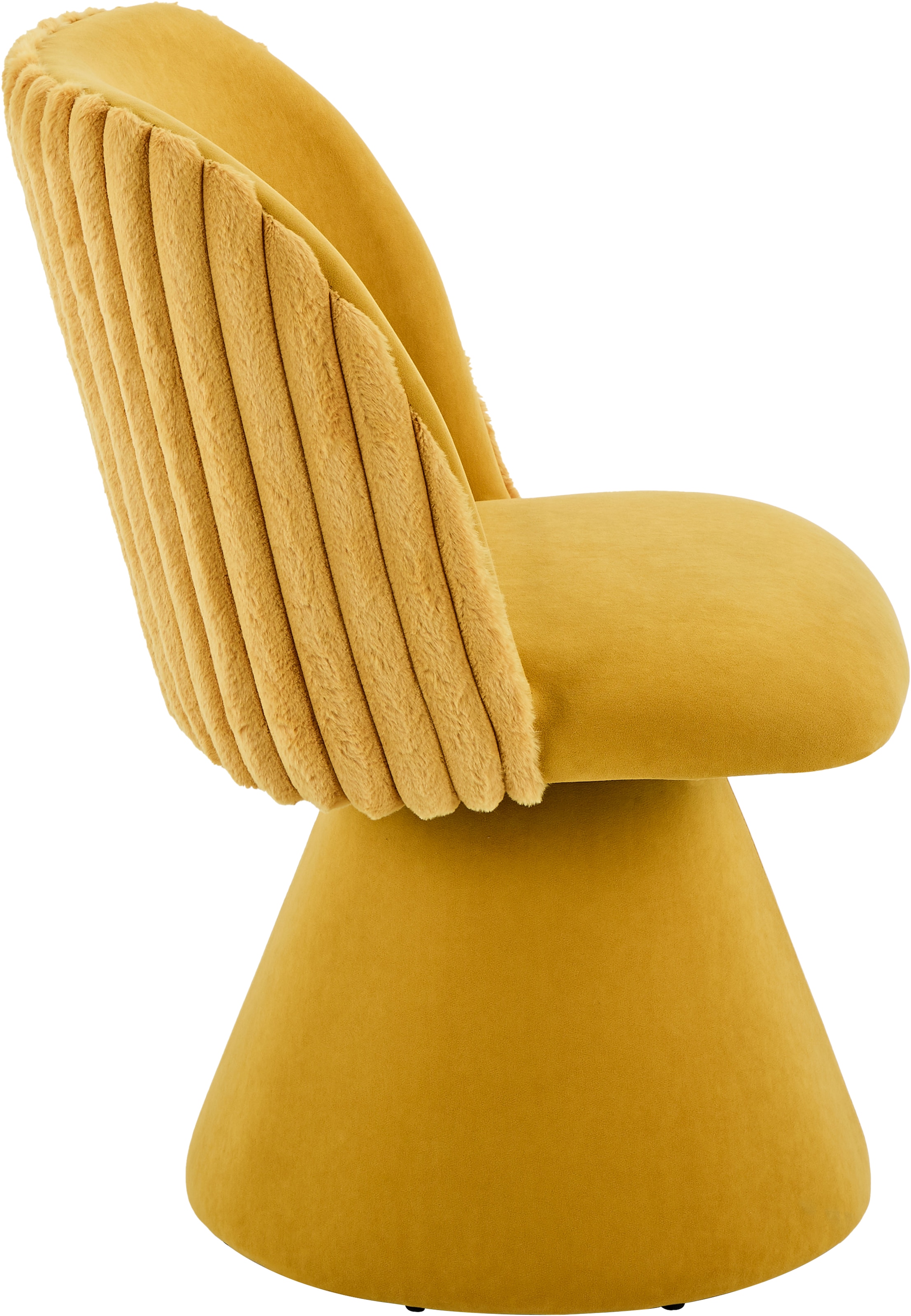 HELA Drehstuhl »BARI I« (Set) 1 Stk.360° drehbar, Polsterfuss, Materialkombi, Aussen Felloptik Innen Velvet