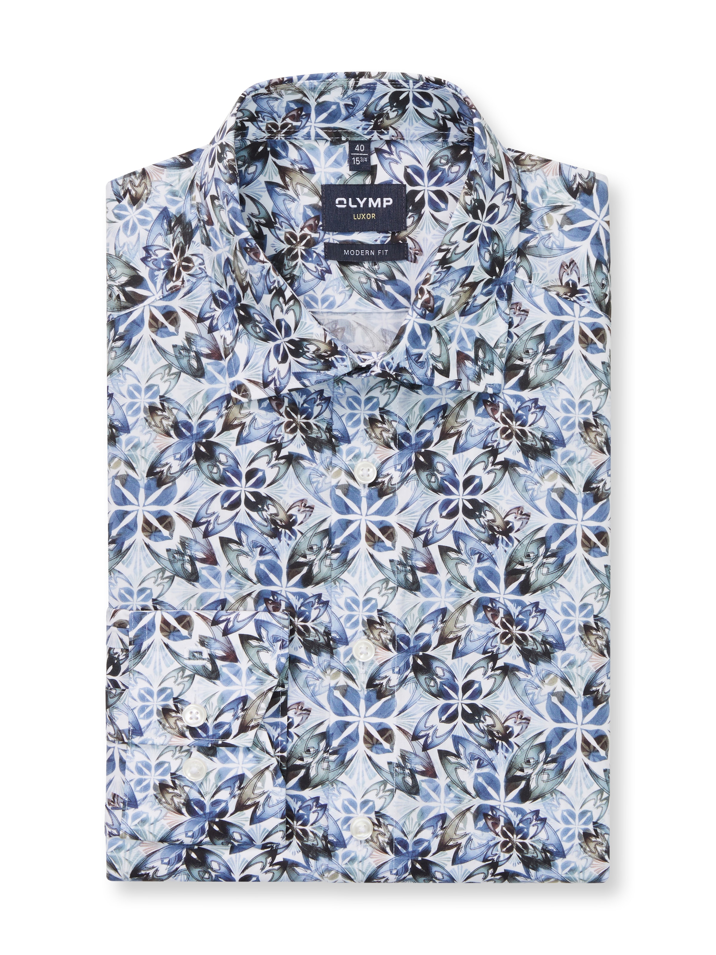 OLYMP Langarmhemd »Luxor modern fit« modern fit, New Kentkragen, Business Hemd