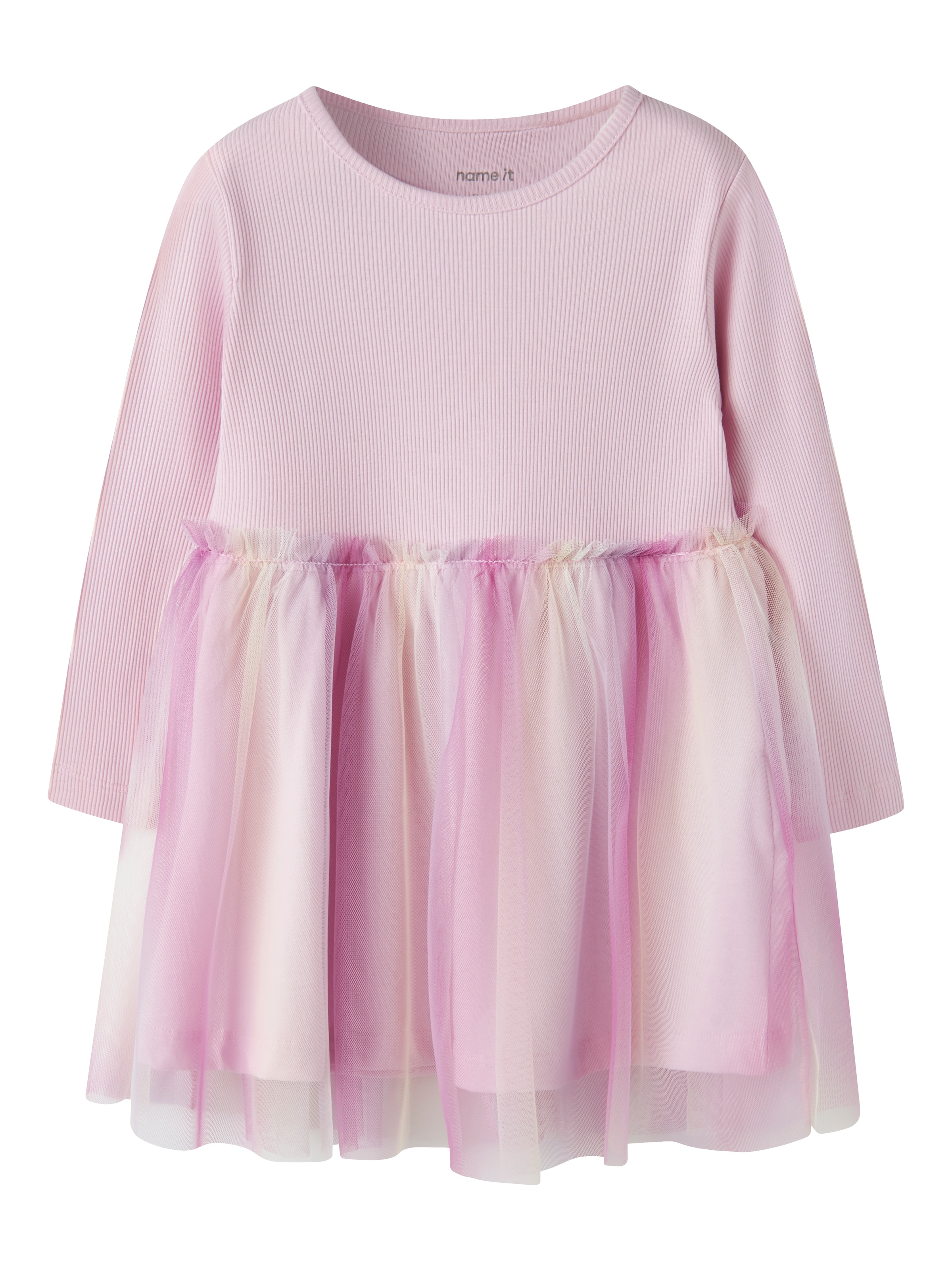 Image of Name It Minikleid "NMFDOTIANA LS DRESS" mit aufgesetztem Tüllrock