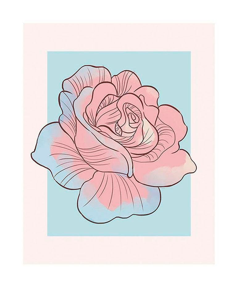 Komar Bild "Cinderella Rose" Disney 1 Stk. tlg. Wandbild zur Dekoration im Kinderzimmer - ohne Rahmen