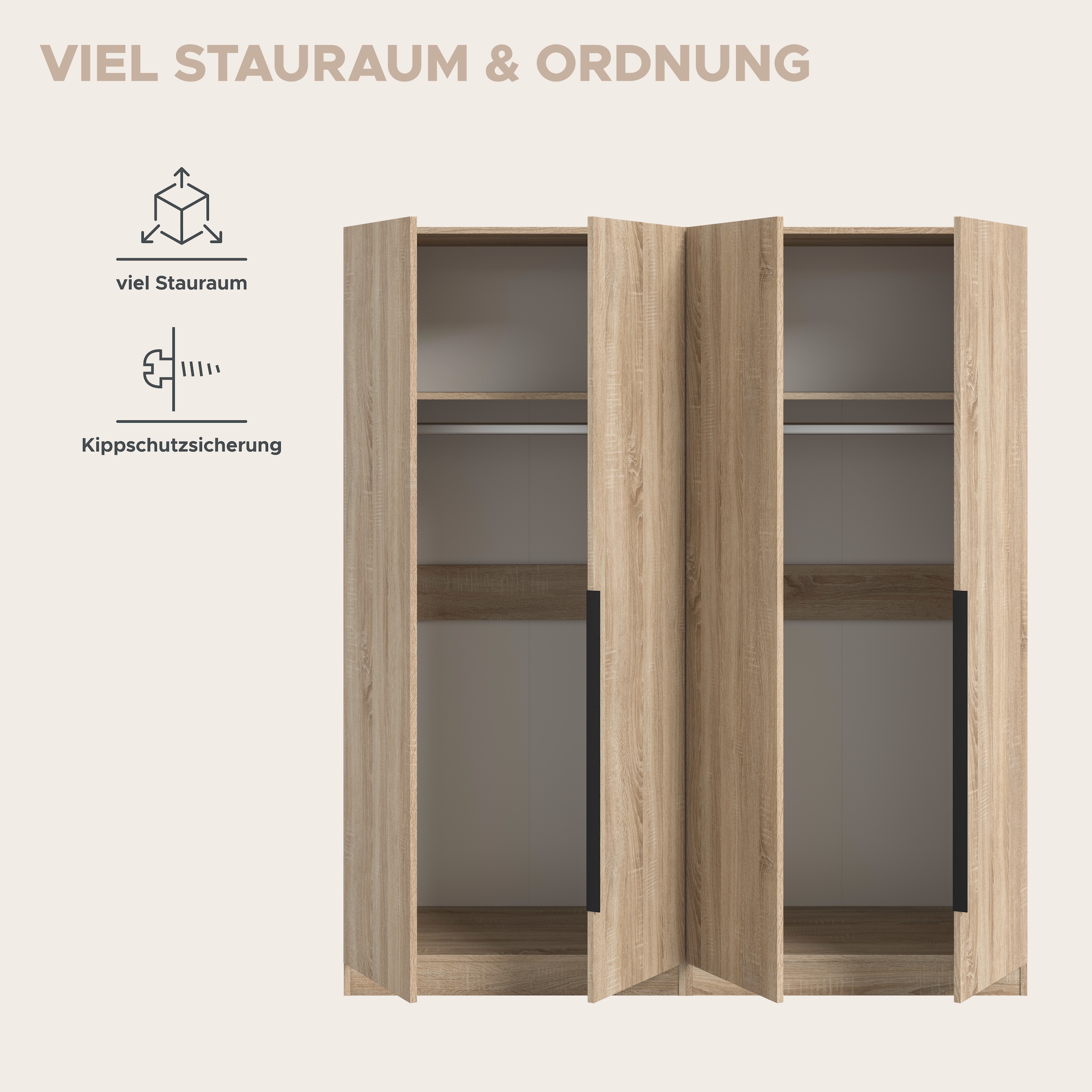 Home affaire Set d'armoires »Skarde moderner Kleiderschrank Schlafzimmerschrank« wähle deine beste Schrank Kombination, 1 cuis tlg.