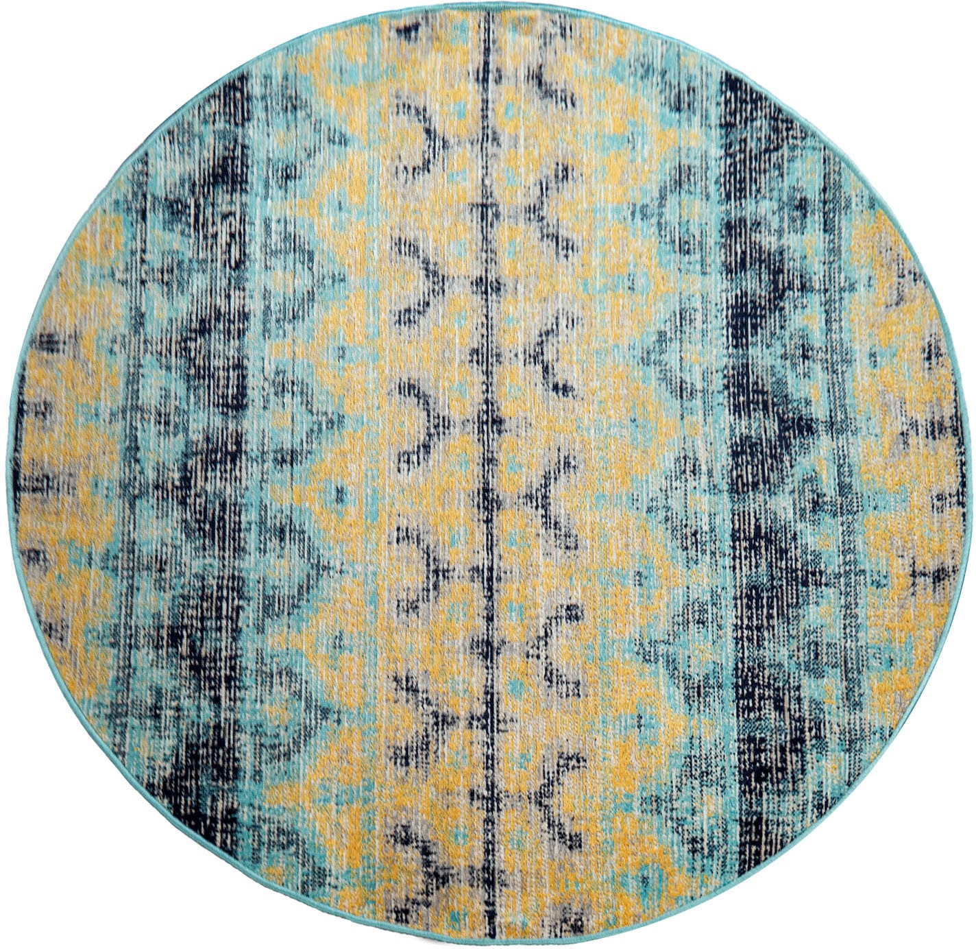 Image of Paco Home Teppich »Artigo 417«, rund, 4 mm Höhe, Kurzflor, Vintage Design, In- und Outdoor geeignet, ideal im Wohnzimmer & Schlafzimmer bei Ackermann Versand Schweiz