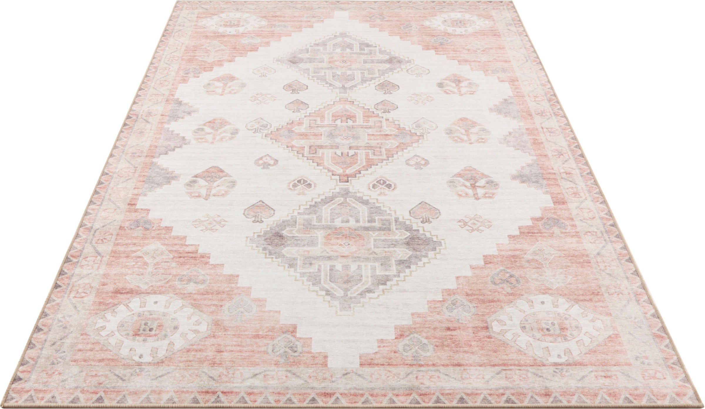 Image of Home affaire Teppich »Amell«, rechteckig, 6 mm Höhe, Orient Optik, Vintage Design, Flacher Teppich, Rutschhemmende Rückenbeschichtung, Robust, Pflegeleicht, ideal im Wohnzimmer, Schlafzimmer, Arbeitszimmer bei Ackermann Versand Schweiz