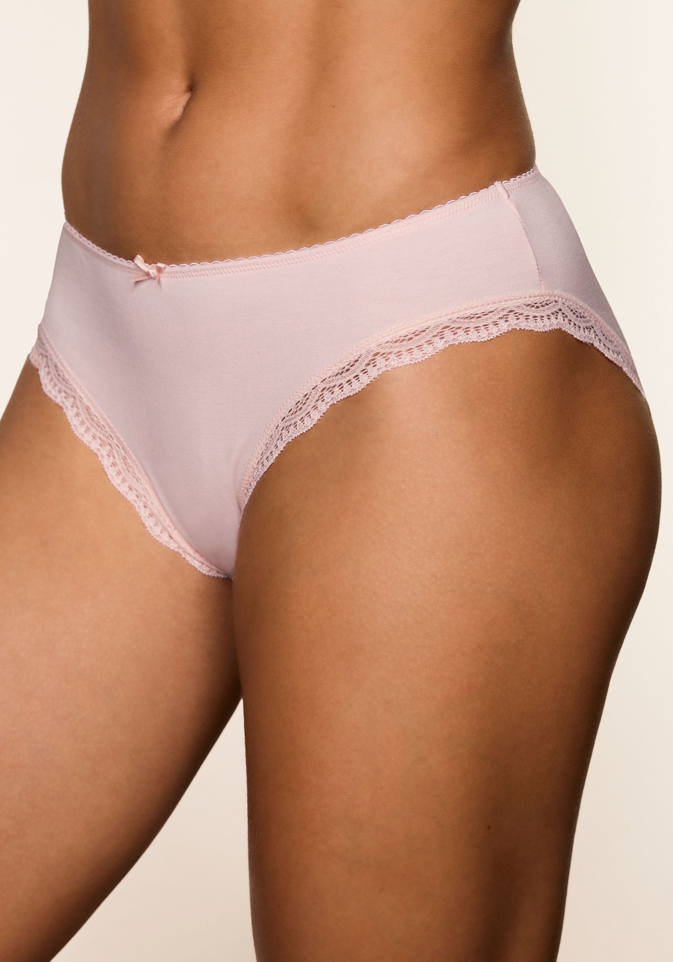 LASCANA Culottes de jazz pack de 5,  en coton élastique avec dentelle délicate, avec boîte de rangement