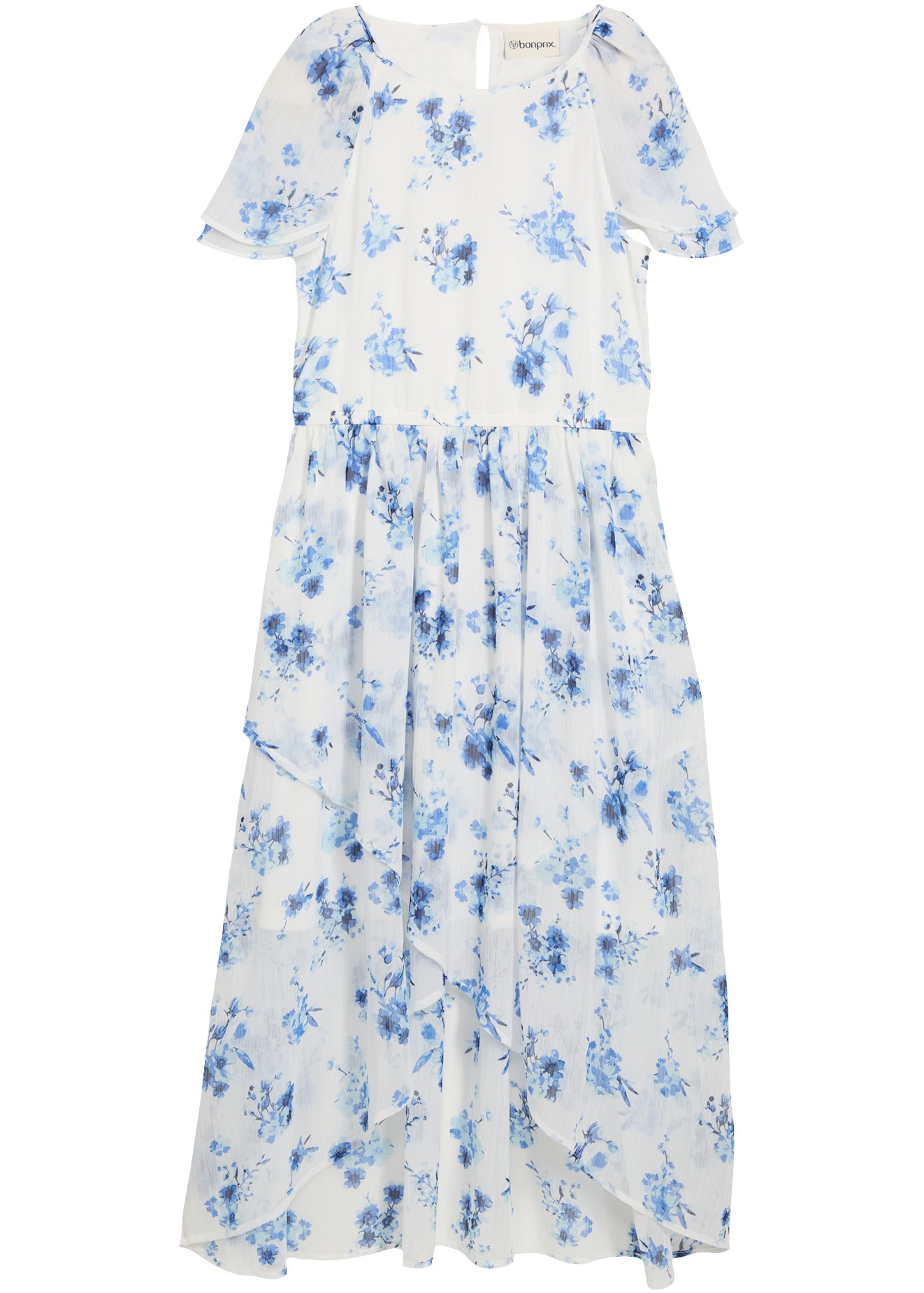 bonprix Robe en mousseline de soie en chiffon, taille élastique