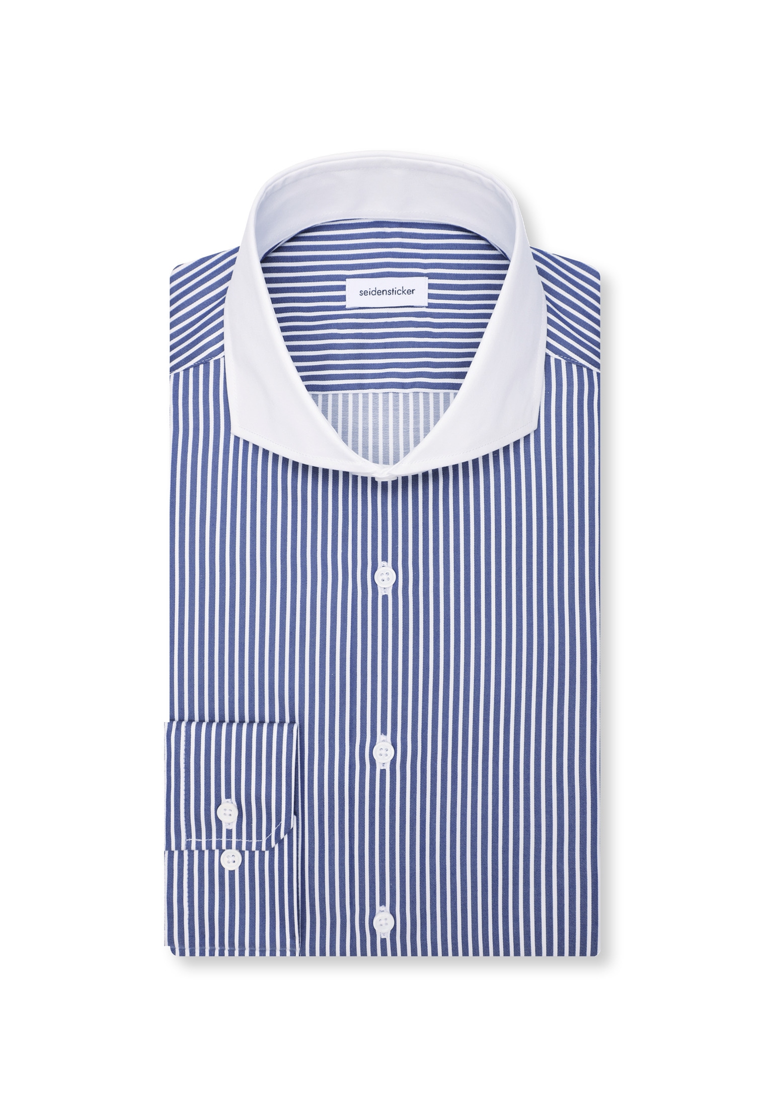 seidensticker Businesshemd »Schwarze Rose« Slim 1/1 Haifischkragen Gestreift