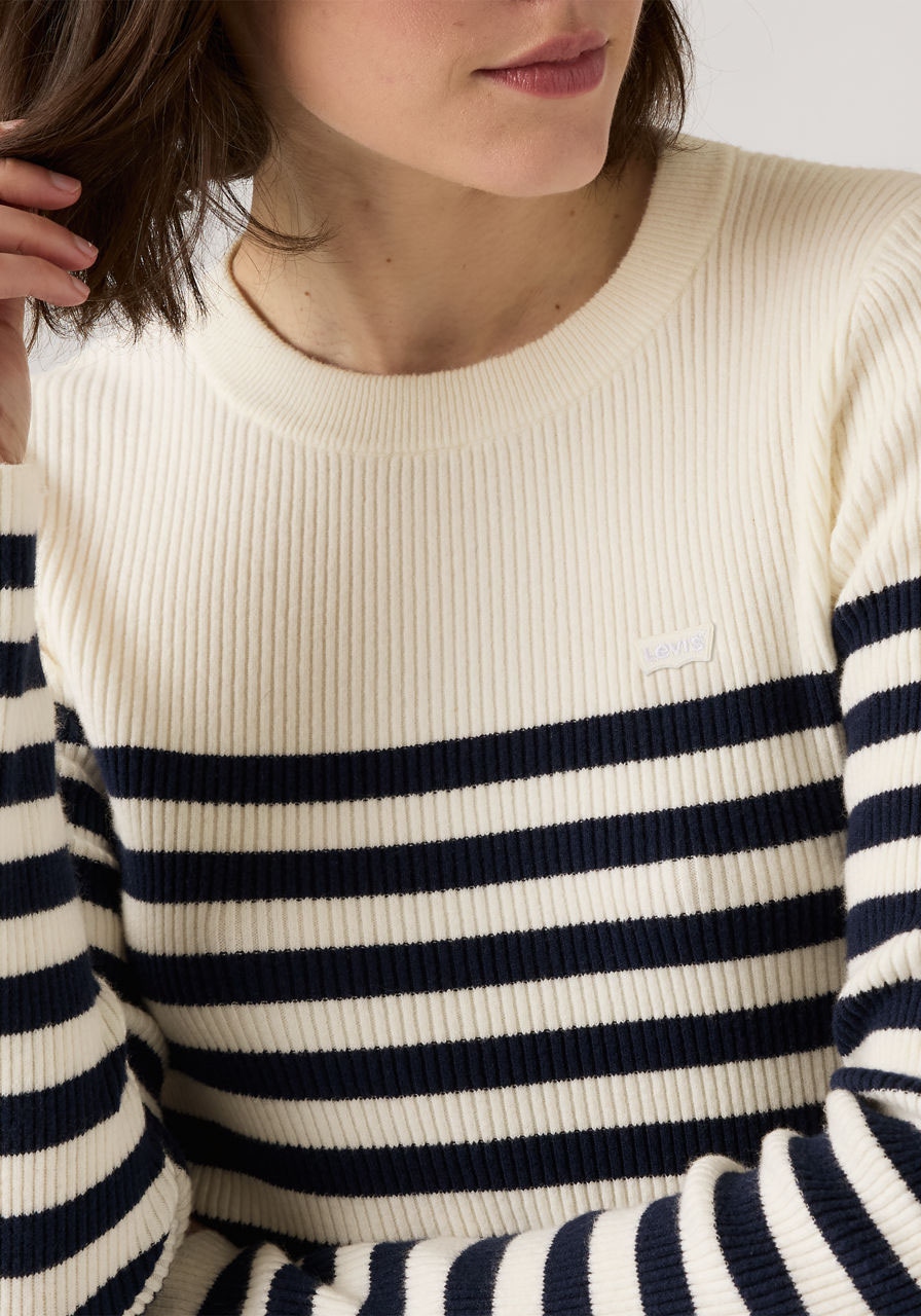 Levi's® Rundhalspullover »RIB CREW SWEATER« Geripptes Strickmuster