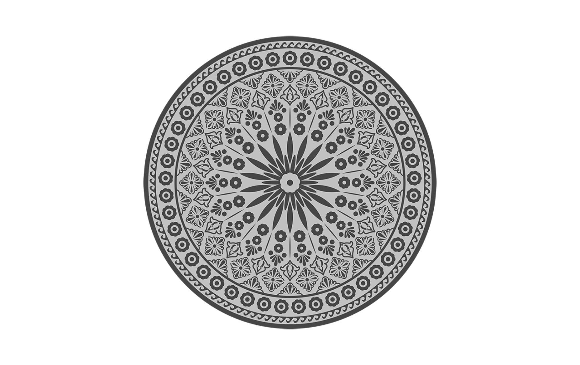 Image of esschert design Teppich "Rund" rund