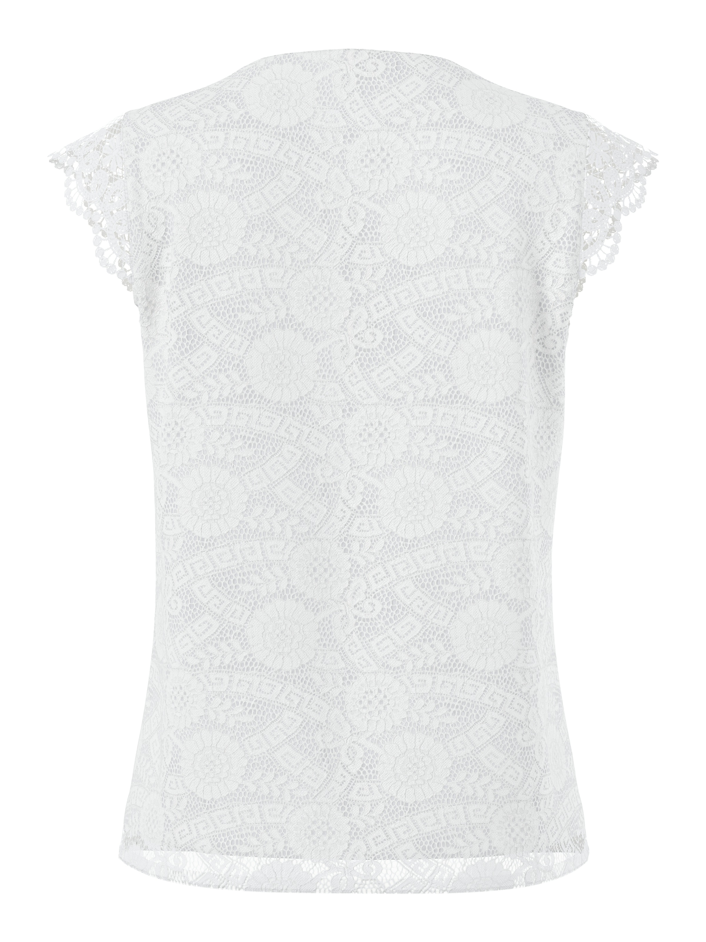 pieces Spitzentop »PCOLLINE SL LACE V-NECK TOP WVN NOOS«
