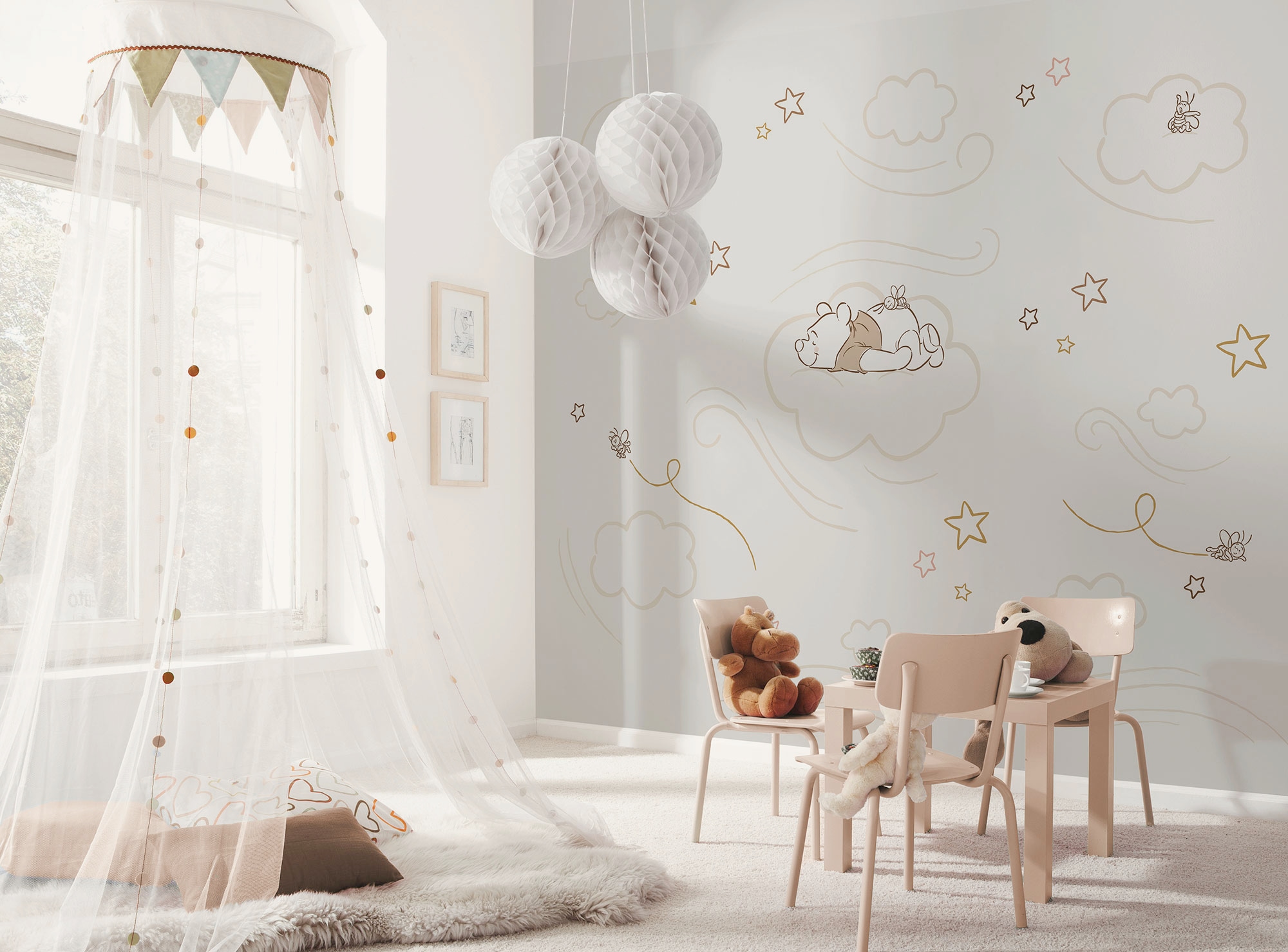 Image of Komar Kindertapete "Disney Winnie the Pooh Sleepy Little Bear" bedruckt glatt