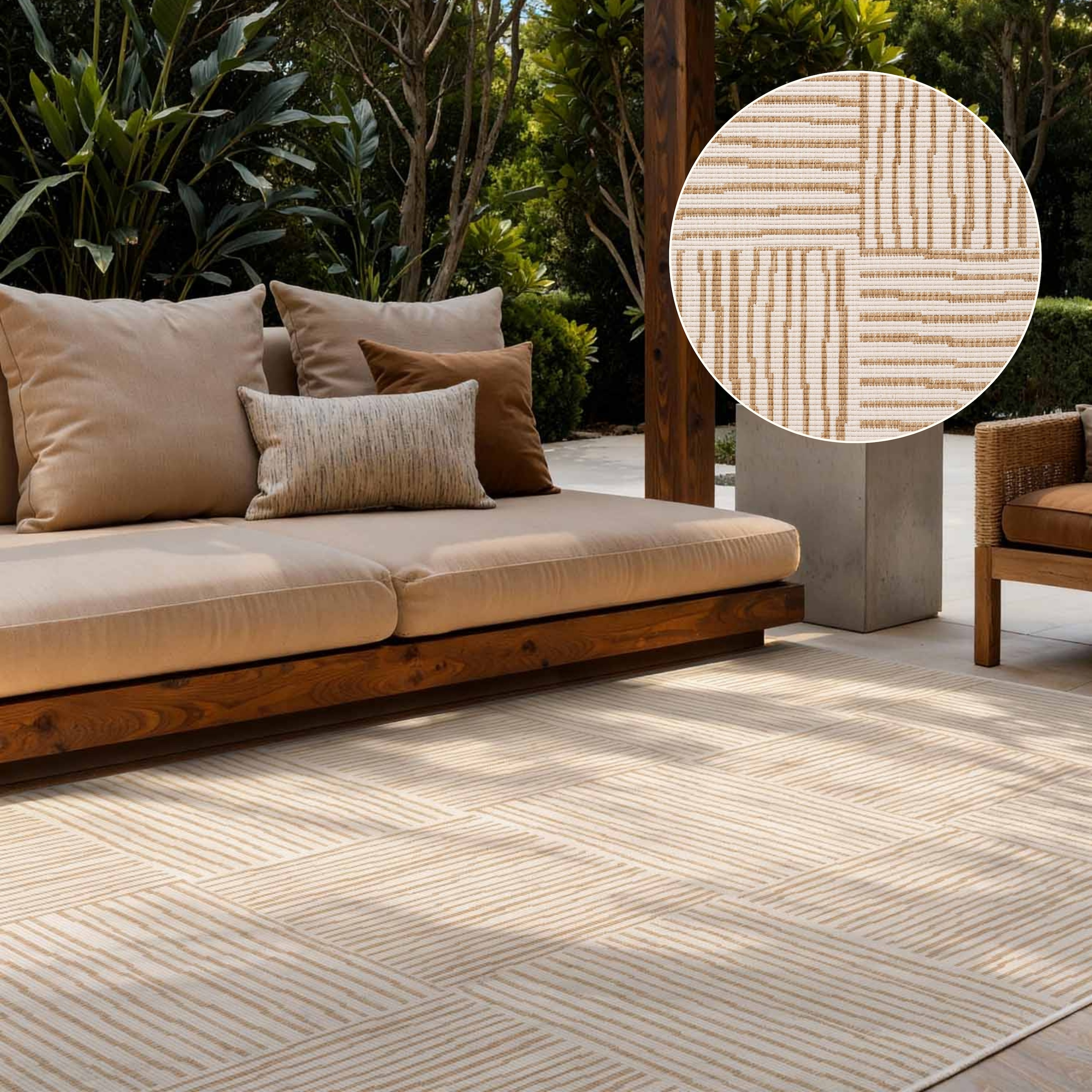 Image of Ted Baker Teppich "Nightingale, Wendeteppich" rechteckig 8 mm Höhe Designteppich, Wetterfest, modern, Pflegeleicht, Wohnzimmer, Terrasse