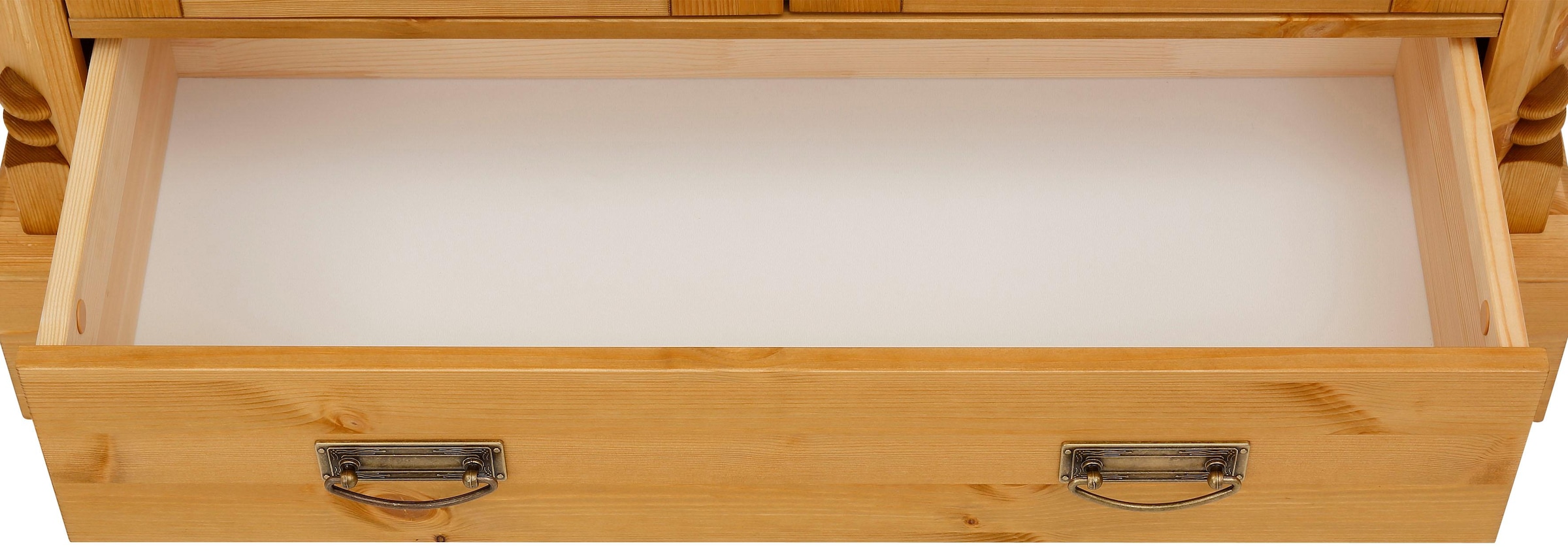 Home affaire Highboard »Milan«, Vitrine, Breite 102 cm, Massivholz, FSC®-zertifiziert