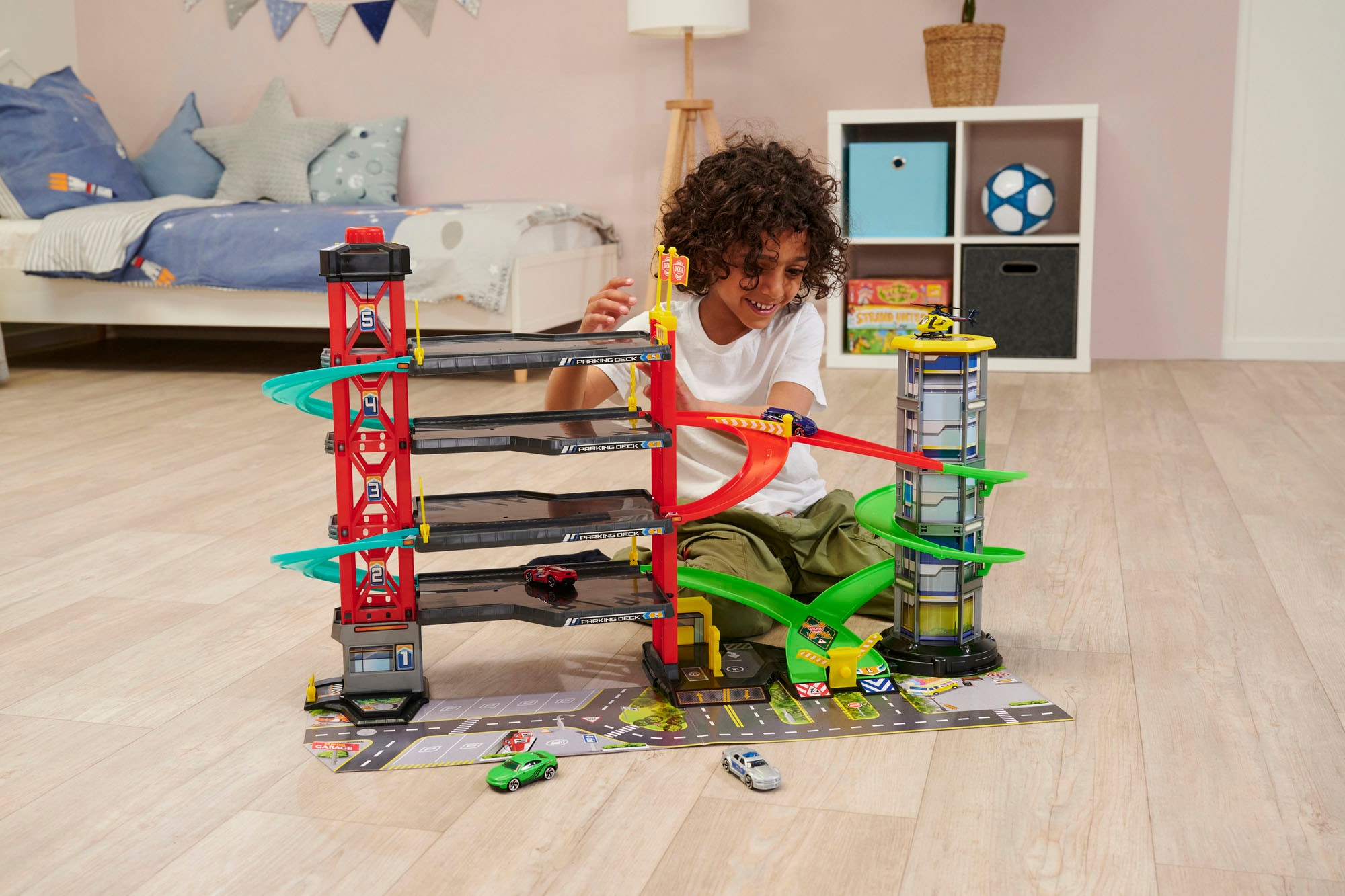 Dickie Toys Garage de parc de jeu »Parking Garage« inklusive 5 Fahrzeuge; mit Licht und Sound