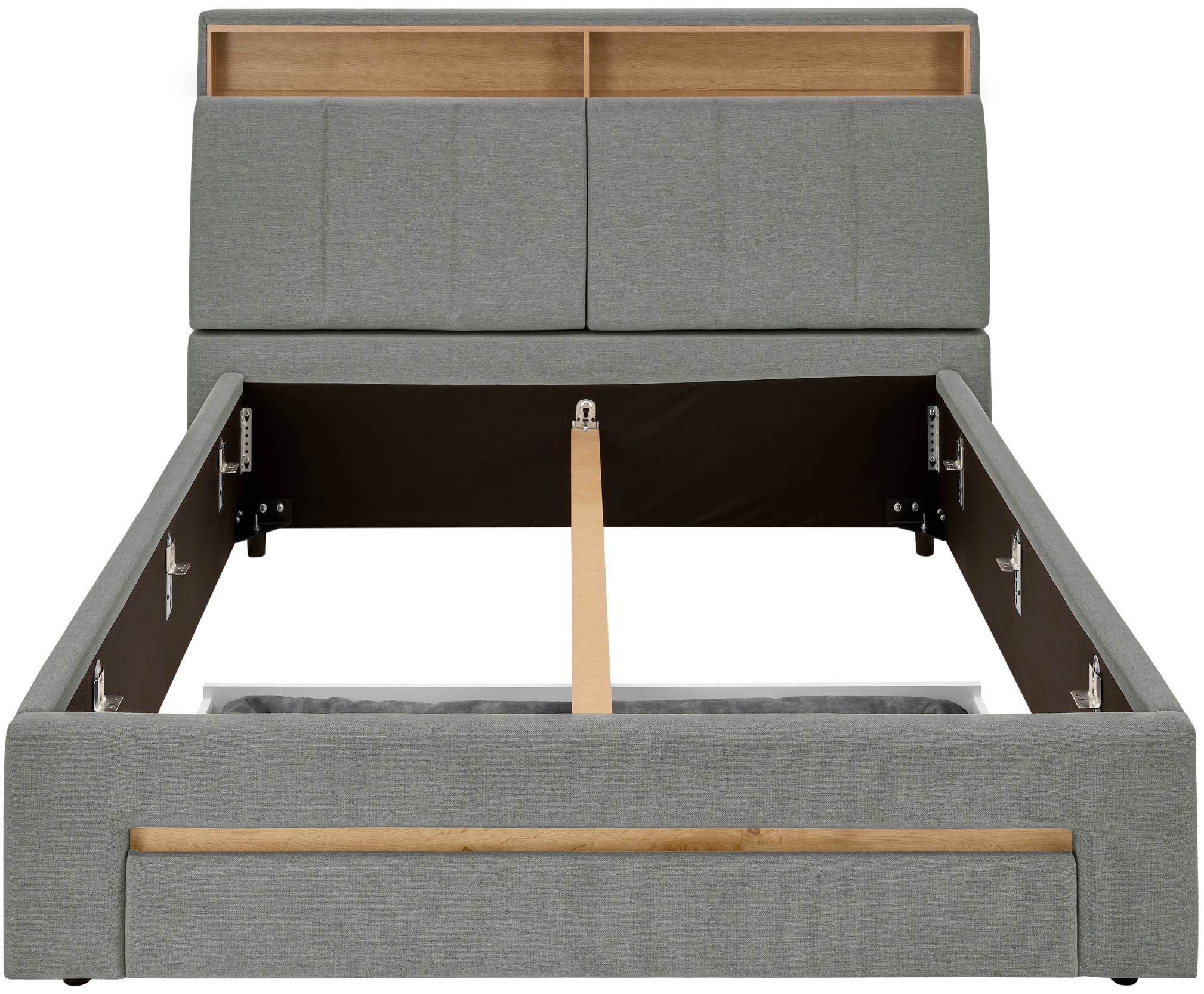 INOSIGN Lit rembourré »CiTY/GiRON,, gepolstertes Stauraumbett, mit LED Beleuchtung« Bettkasten mit Hundebett oder als Stauraum, klappbare Kopfteile