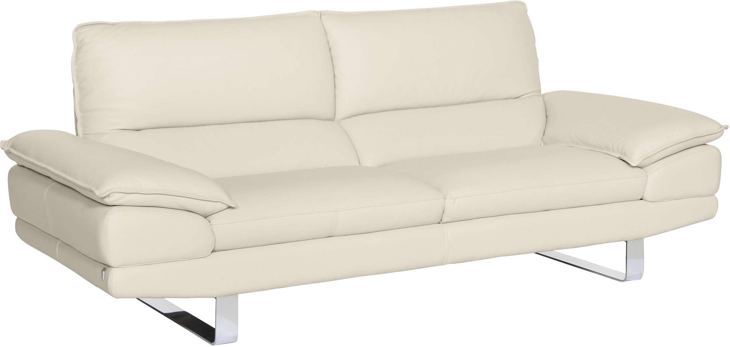 CALIA ITALIA 3-Sitzer »Dave, Sitzkomfort der Extraklasse, tolle Details«, Designsofa auf Kufenfuss, in zwei Lederqualitäten