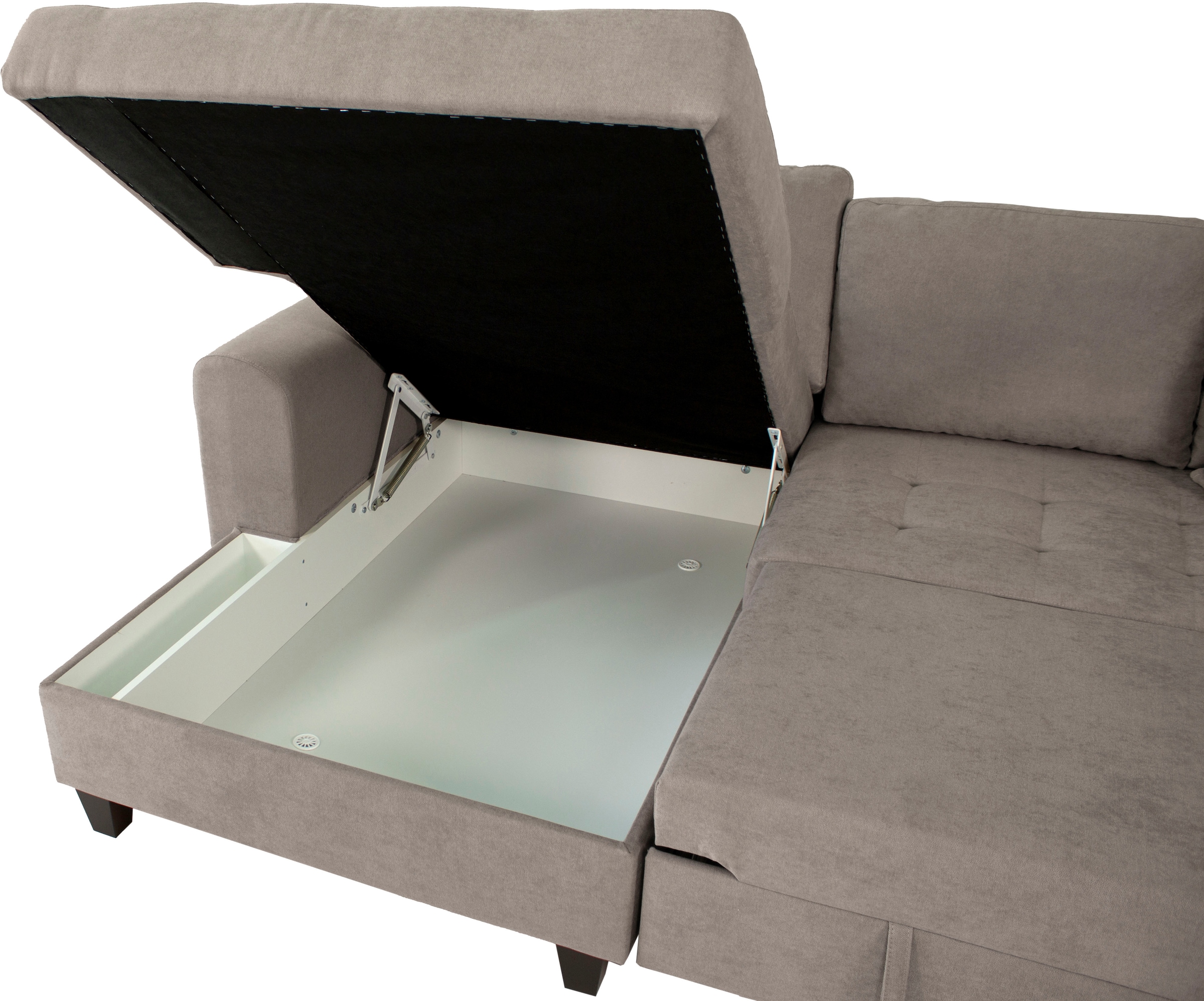 Trends by HG Canapé d'angle »Moritz, L-Form« inkl. Bettfunktion und Bettkasten, inkl. 2 Zierkissen