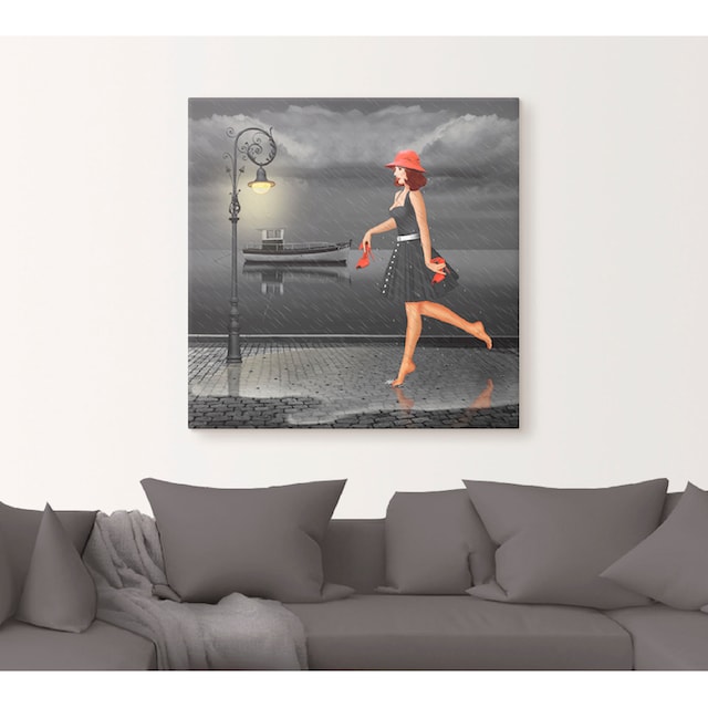 Artland Wandbild »Tanzen im Regen«, Frau, (1 St.), als Alubild,  Leinwandbild, Wandaufkleber oder Poster in versch. Grössen jetzt kaufen