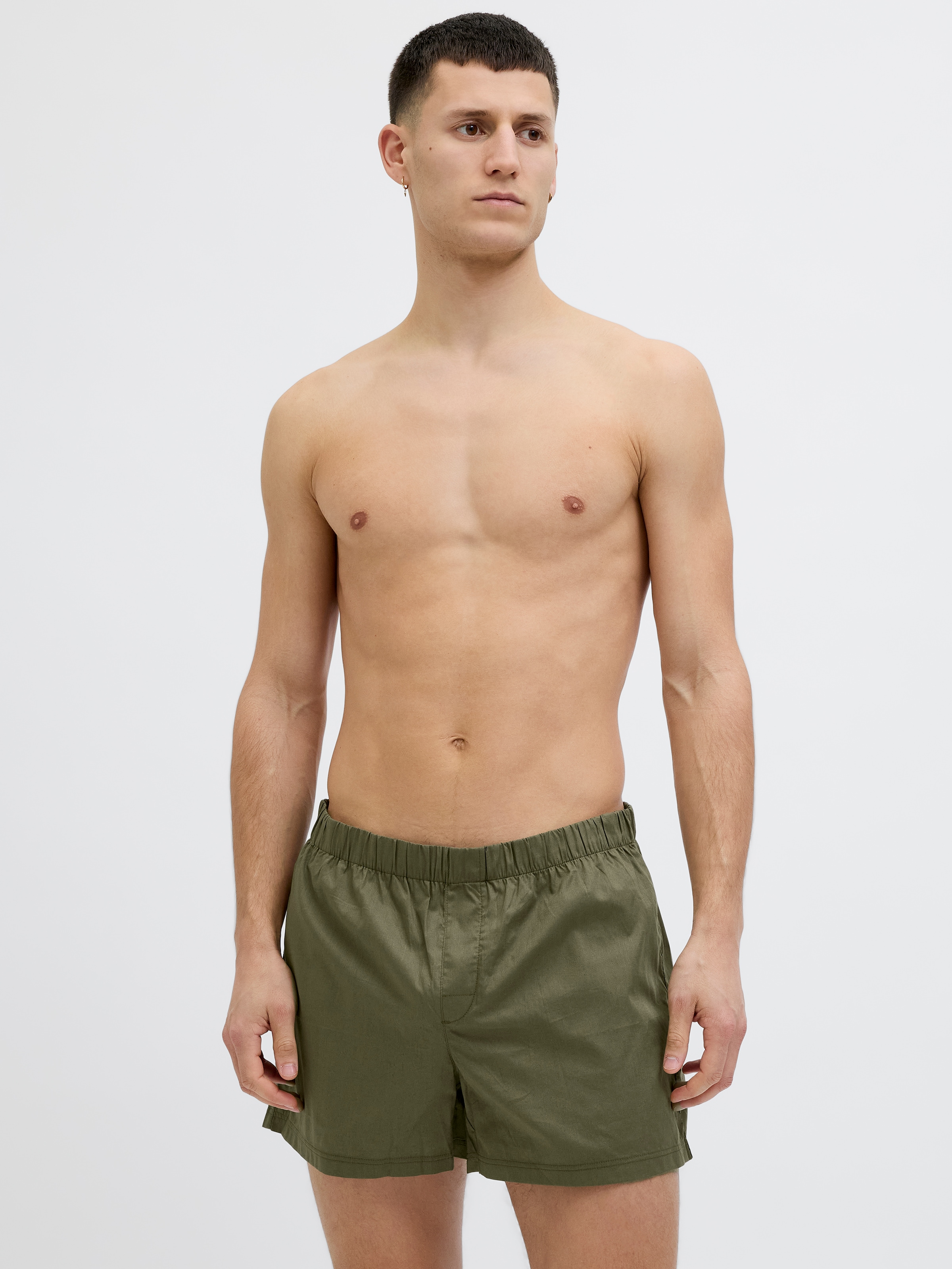 Jack & Jones Boxershorts »JACMILANO WOVEN BOXERS 3 PACK NOOS« Packung, 3 Stk. Baumwolle, elastisches Bündchen