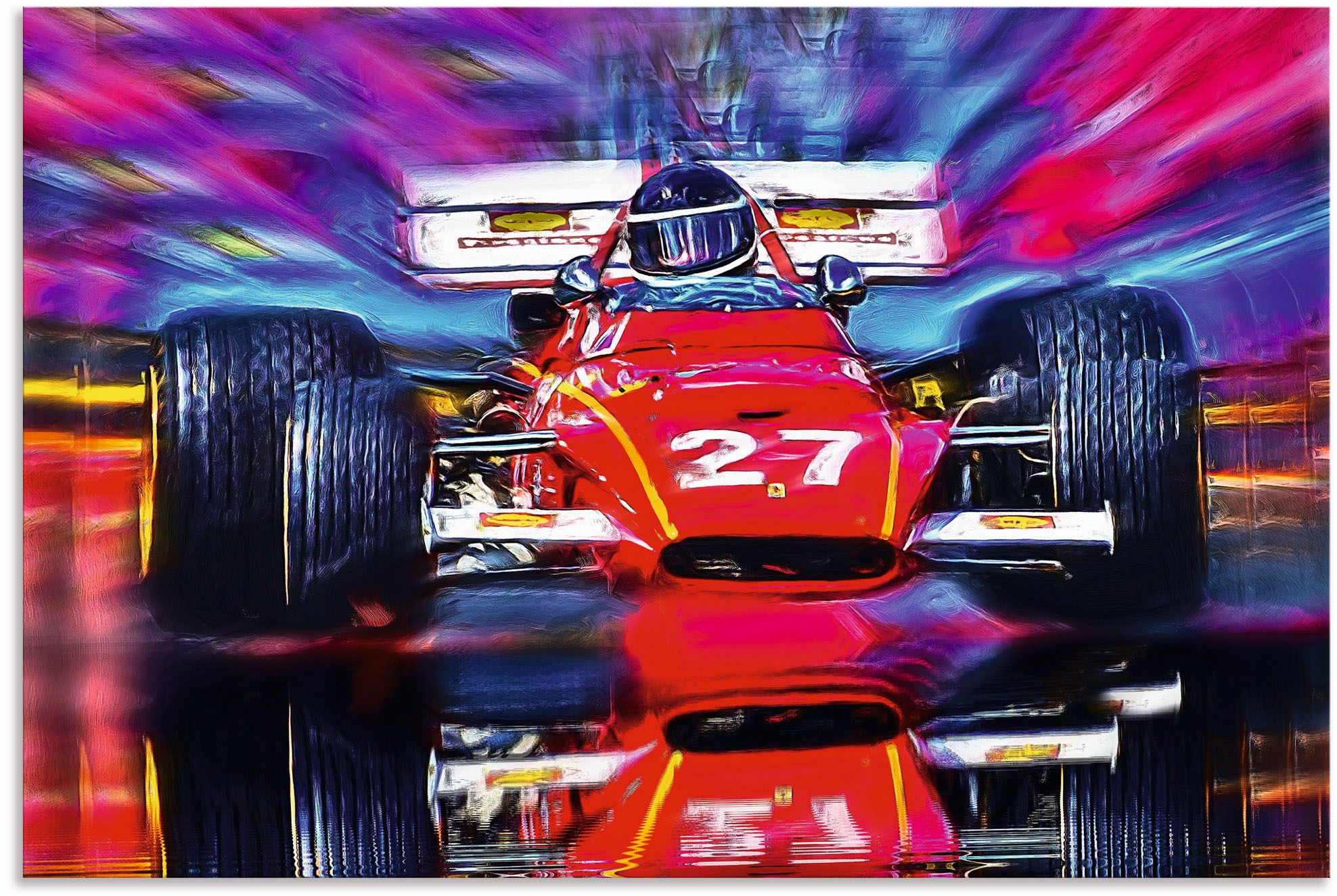 Image of Artland Wandbild »Jacky Ickx belgische Motorsportlegende«, Auto, (1 St.), in vielen Grössen & Produktarten - Alubild / Outdoorbild für den Aussenbereich, Leinwandbild, Poster, Wandaufkleber / Wandtattoo auch für Badezimmer geeignet bei Ackermann Versand S