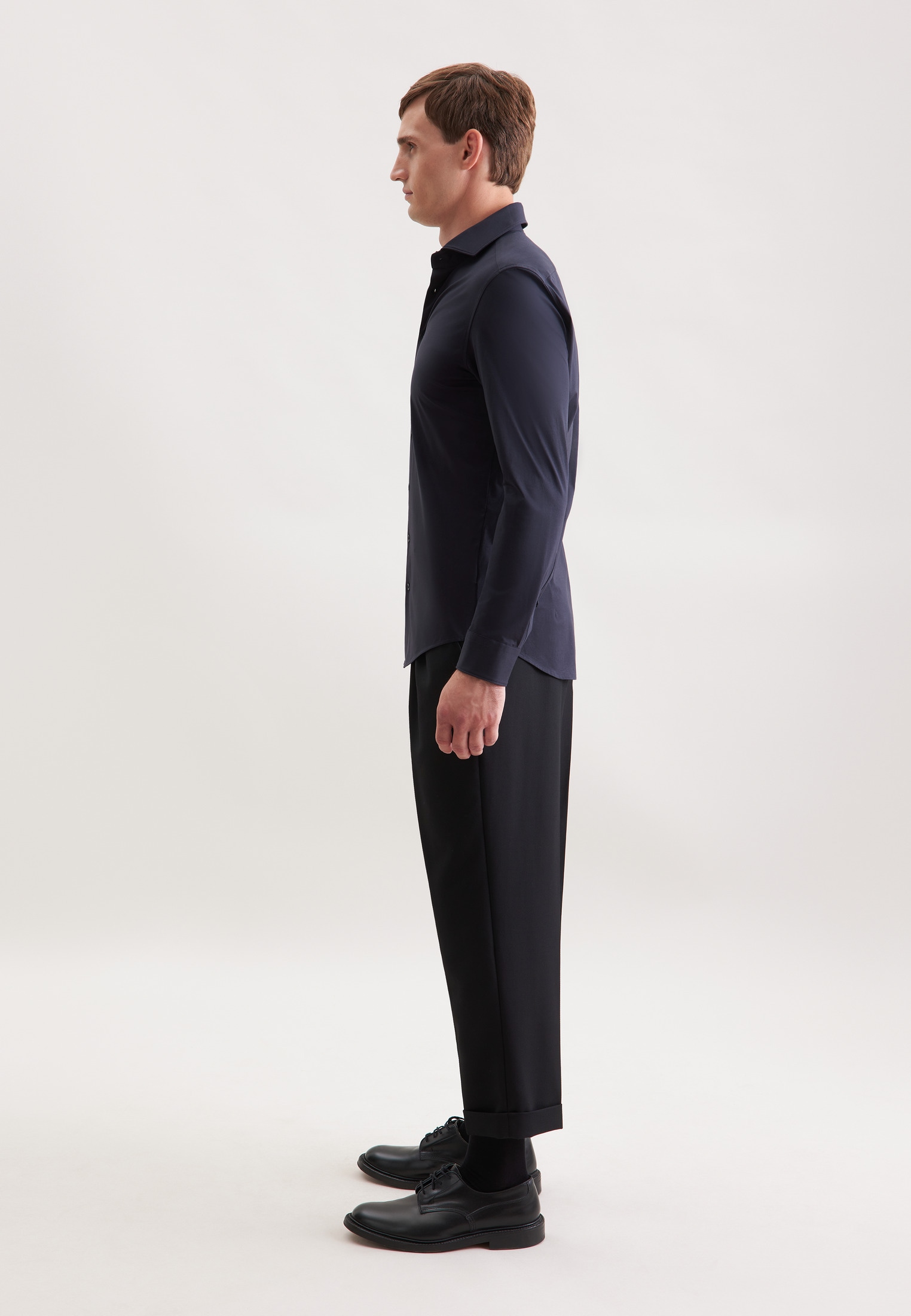 seidensticker Chemise d'affaires »Schwarze Rose« Slim 1/1 Kentkragen Uni