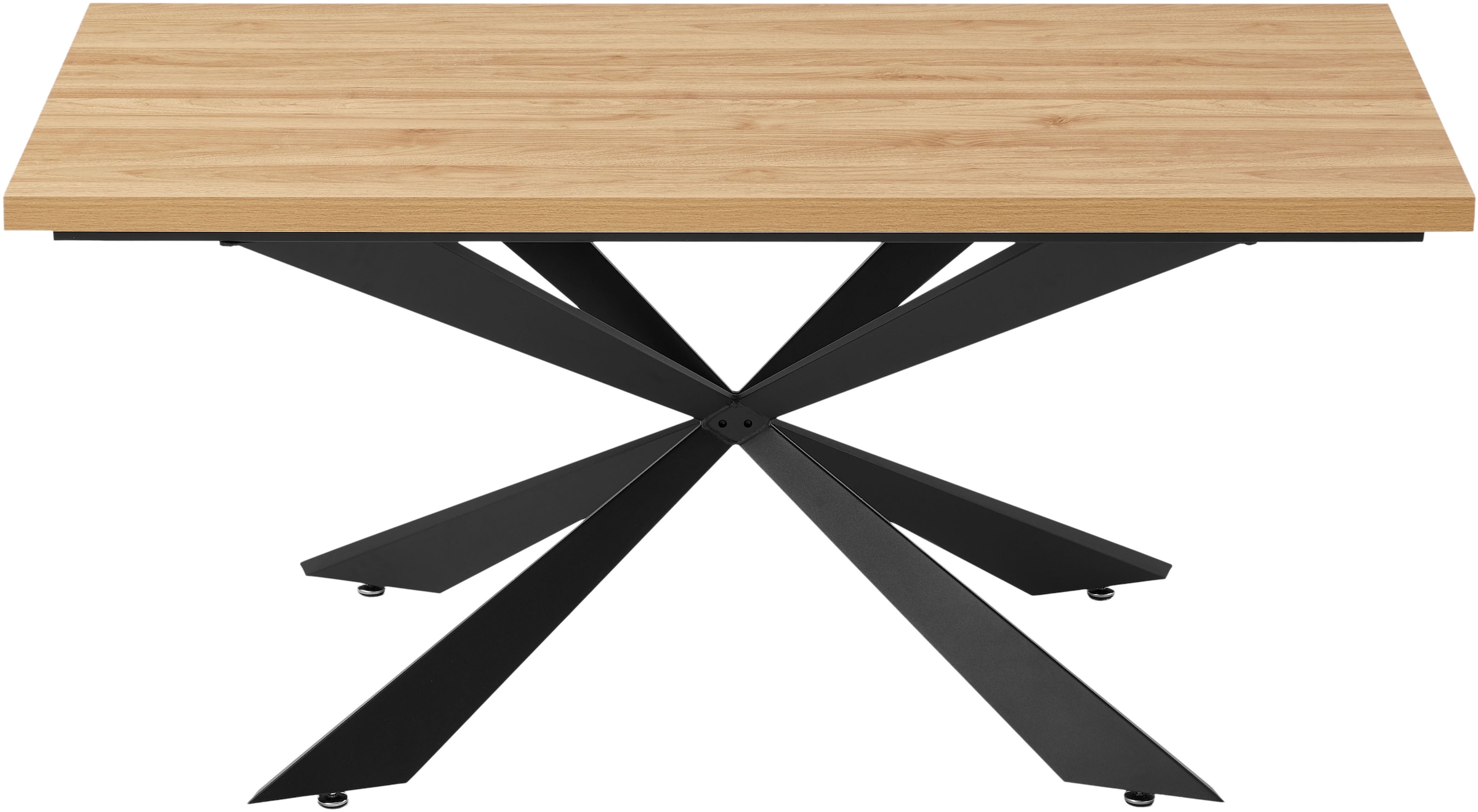 GOODproduct Ensemble de salle à manger »Cusey, besteht aus einem Esstisch und vier Stühlen« Set, Stühle drehbar, Esstisch 160 cm, 4 cm starke Tischplatte, 5 cuis tlg. kratzfester Tisch in Holzoptik, drehbare Stühlen, atmungsaktivem Stoff