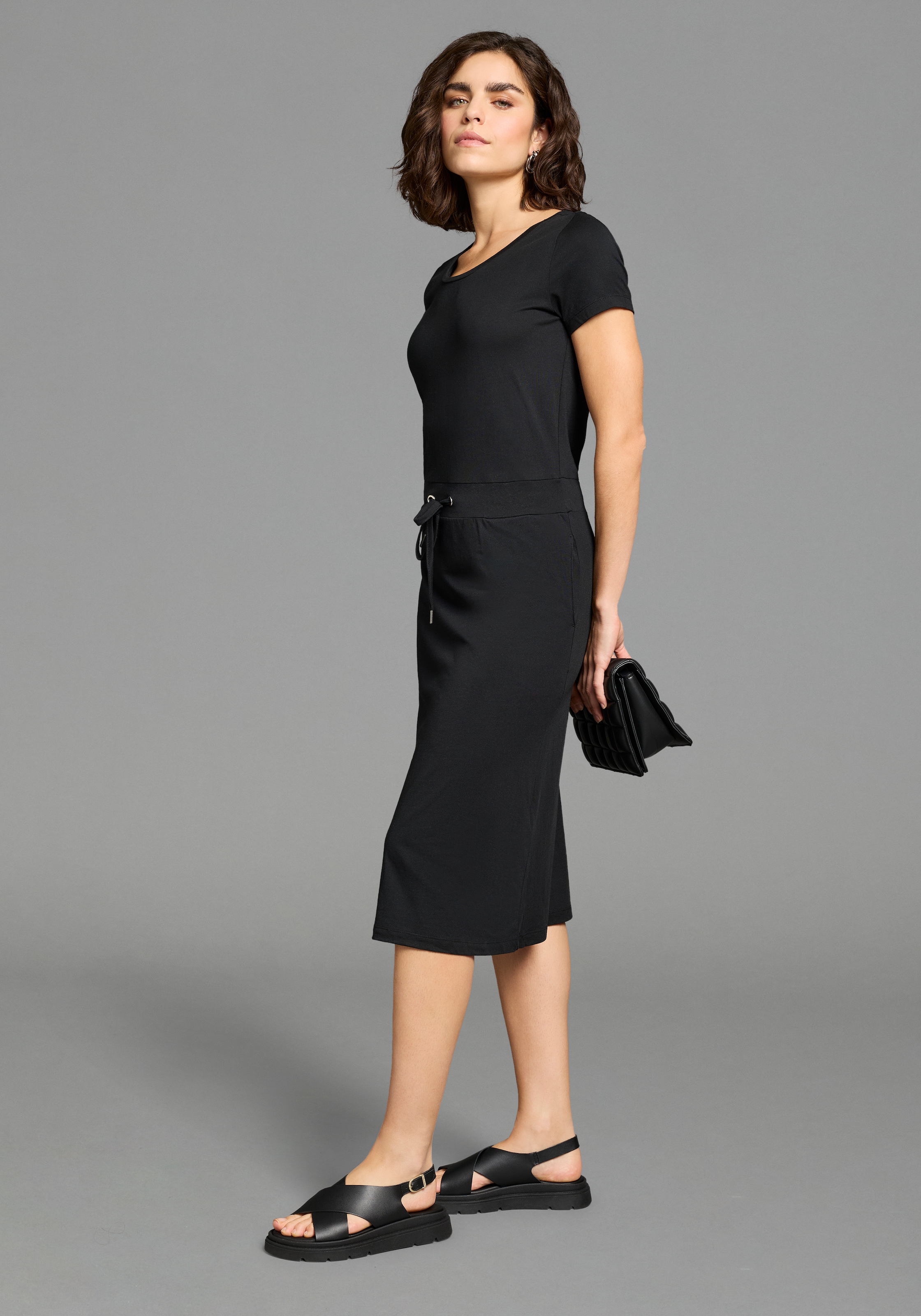 Laura Scott Sommerkleid im Basic-Stil - in unifarben, geblümt oder gestreifter Optik