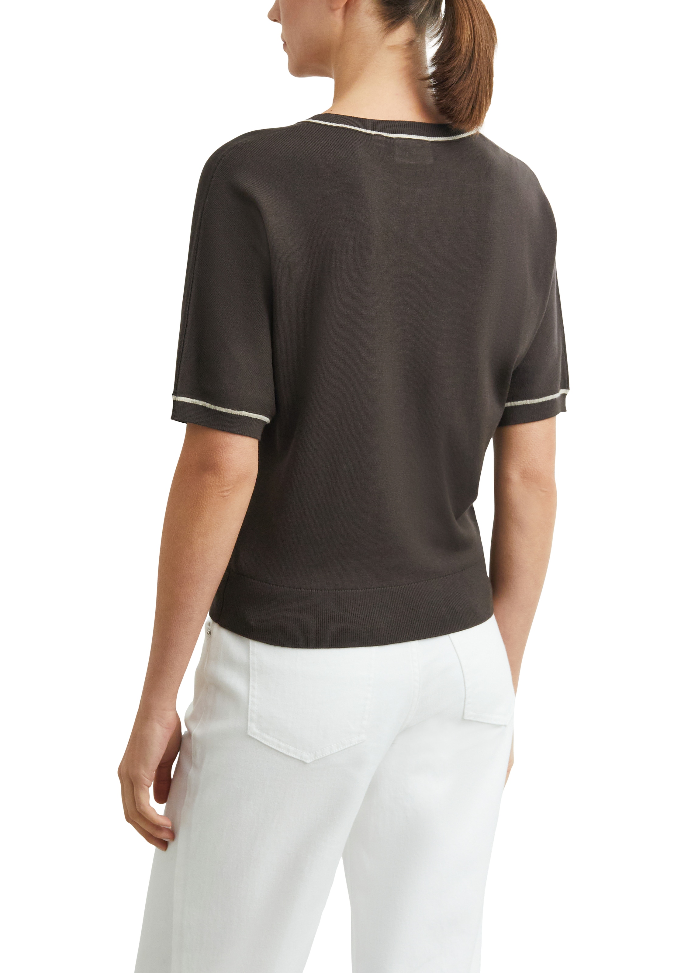 Comma Pull en tricot Pull d'été en maille / manches mi-longues / viscose