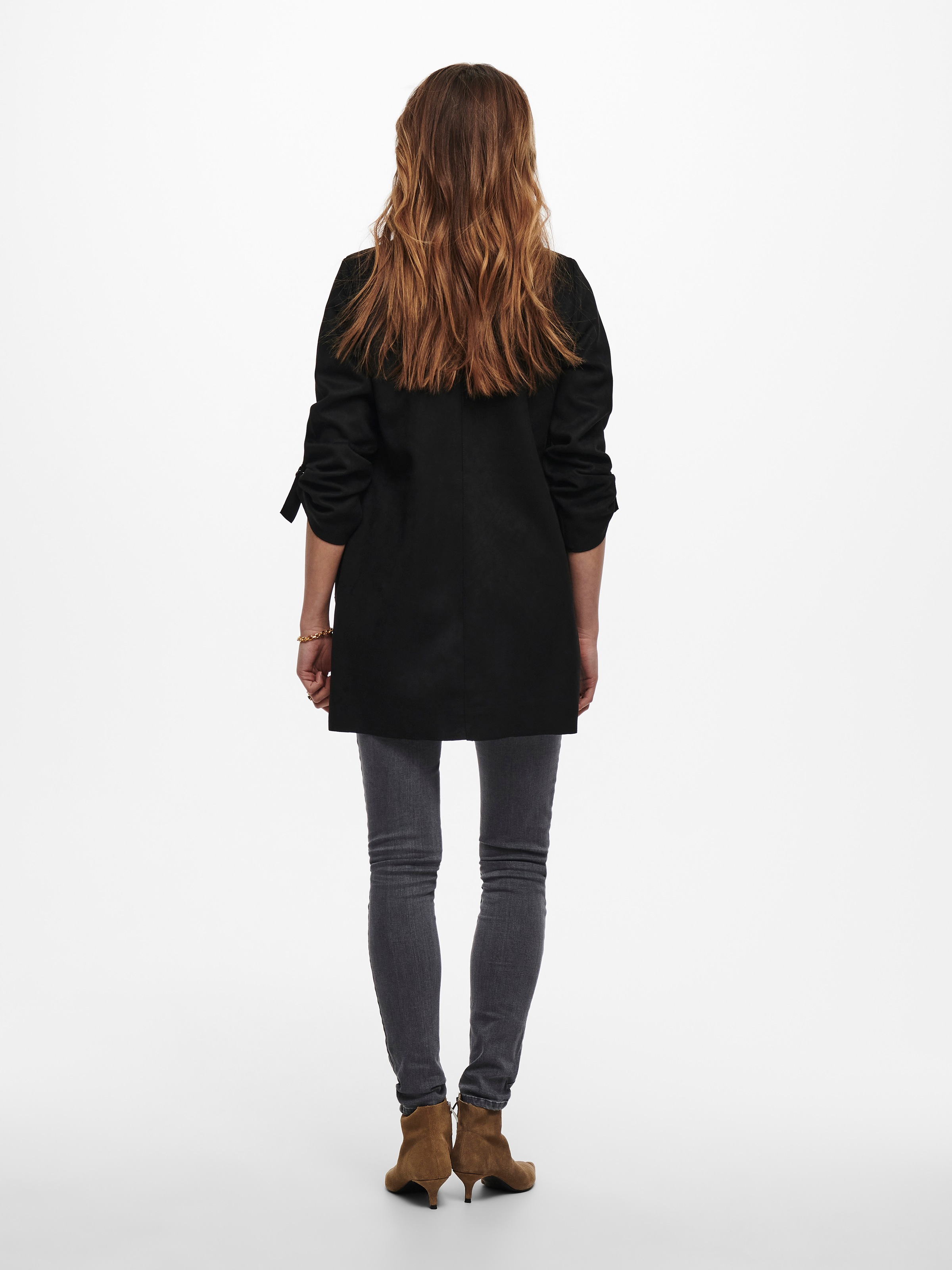 ONLY Langjacke »ONLJOLINE FAUX SUEDE COAT LIFE CC OTW«, ohne Kapuze, mit Reverskragen