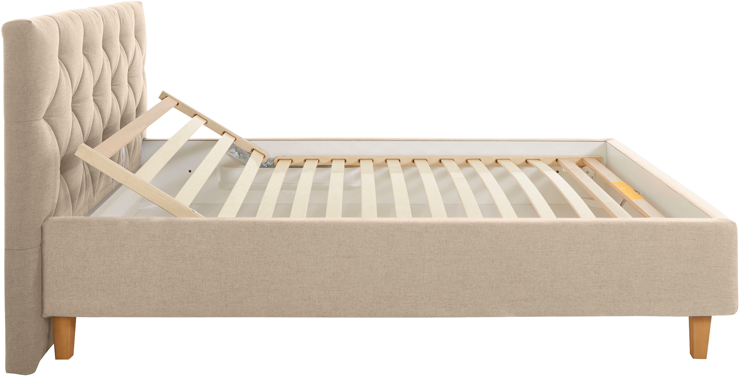 Home affaire Lit rembourré »Sunley 100« Kreuzsteppung, Kopfteilhöhe 102 cm, ohne oder mit Matratze/Lattenrost