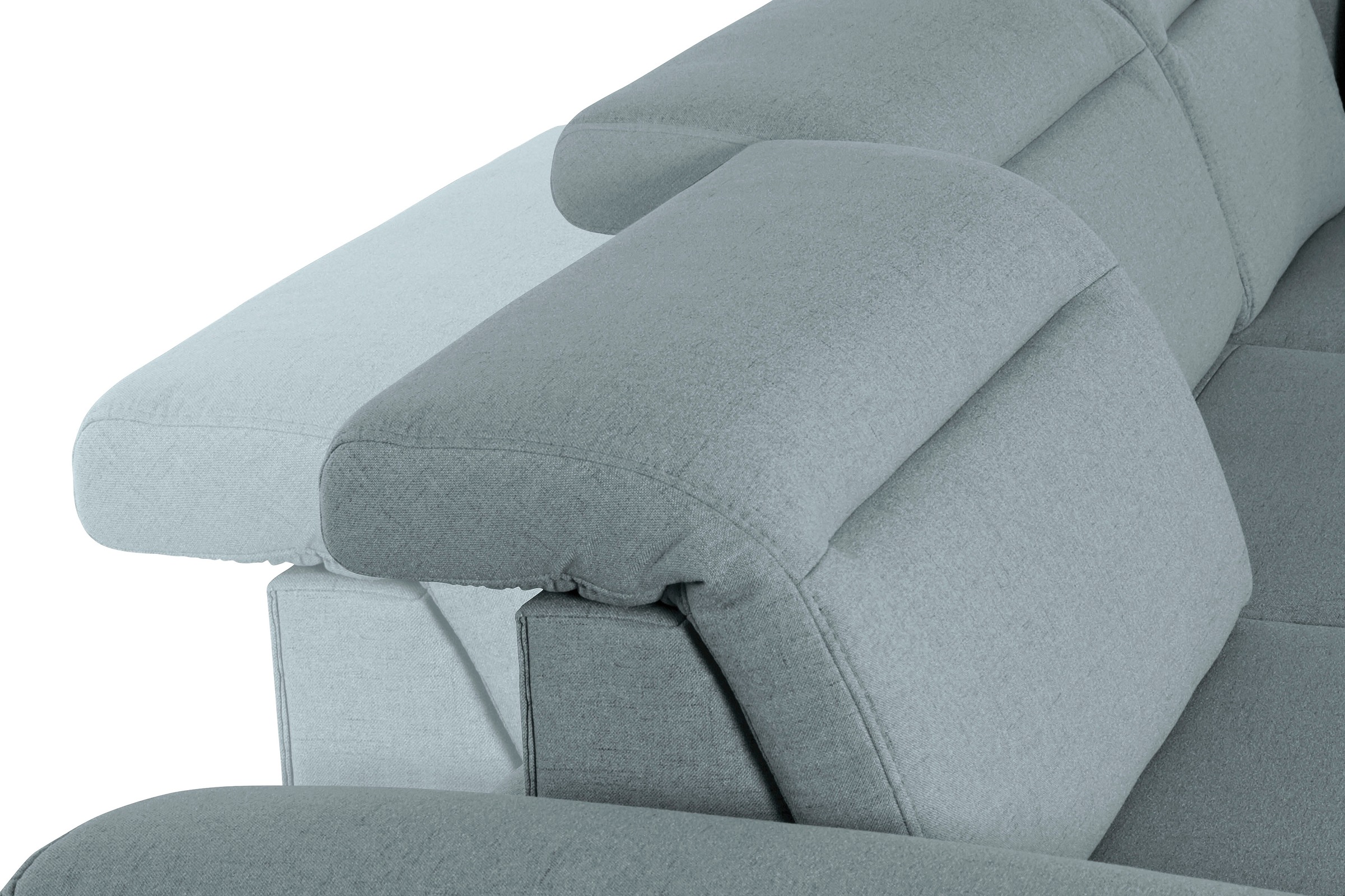 sit&more Ecksofa »Percy L-Form«, 12 cm Fusshöhe, Sitztiefenverstellung, wahlweise in 2 Fussfarben