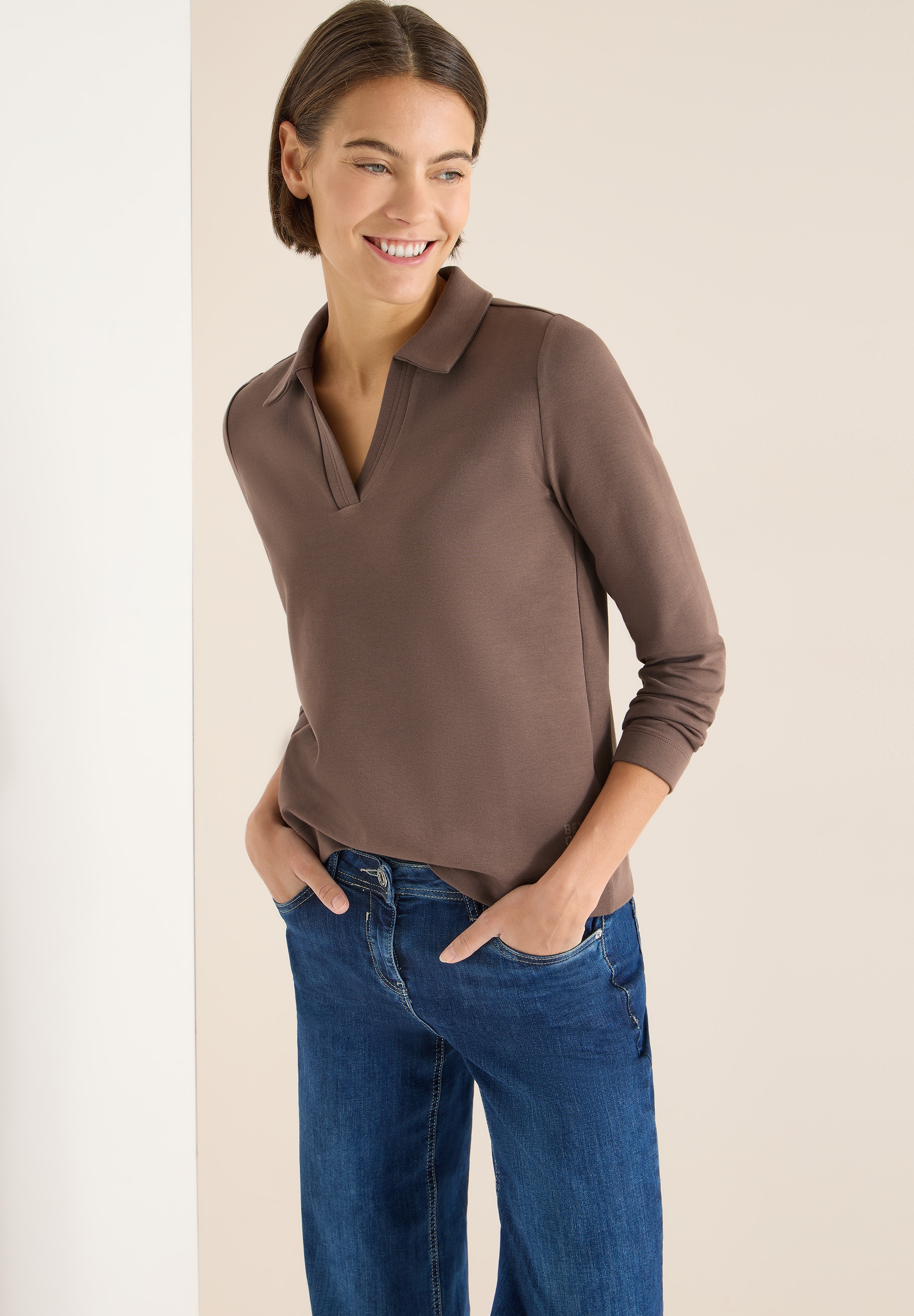 Image of Cecil Langarmshirt mit Polokragen