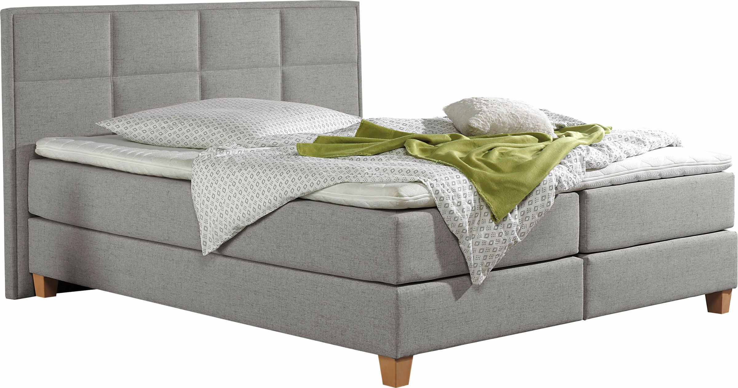 Home affaire Boxspringbett »Casey« in 5 Breiten, 3 Ausführungen, 2 Härtegraden, Steppung, Topper