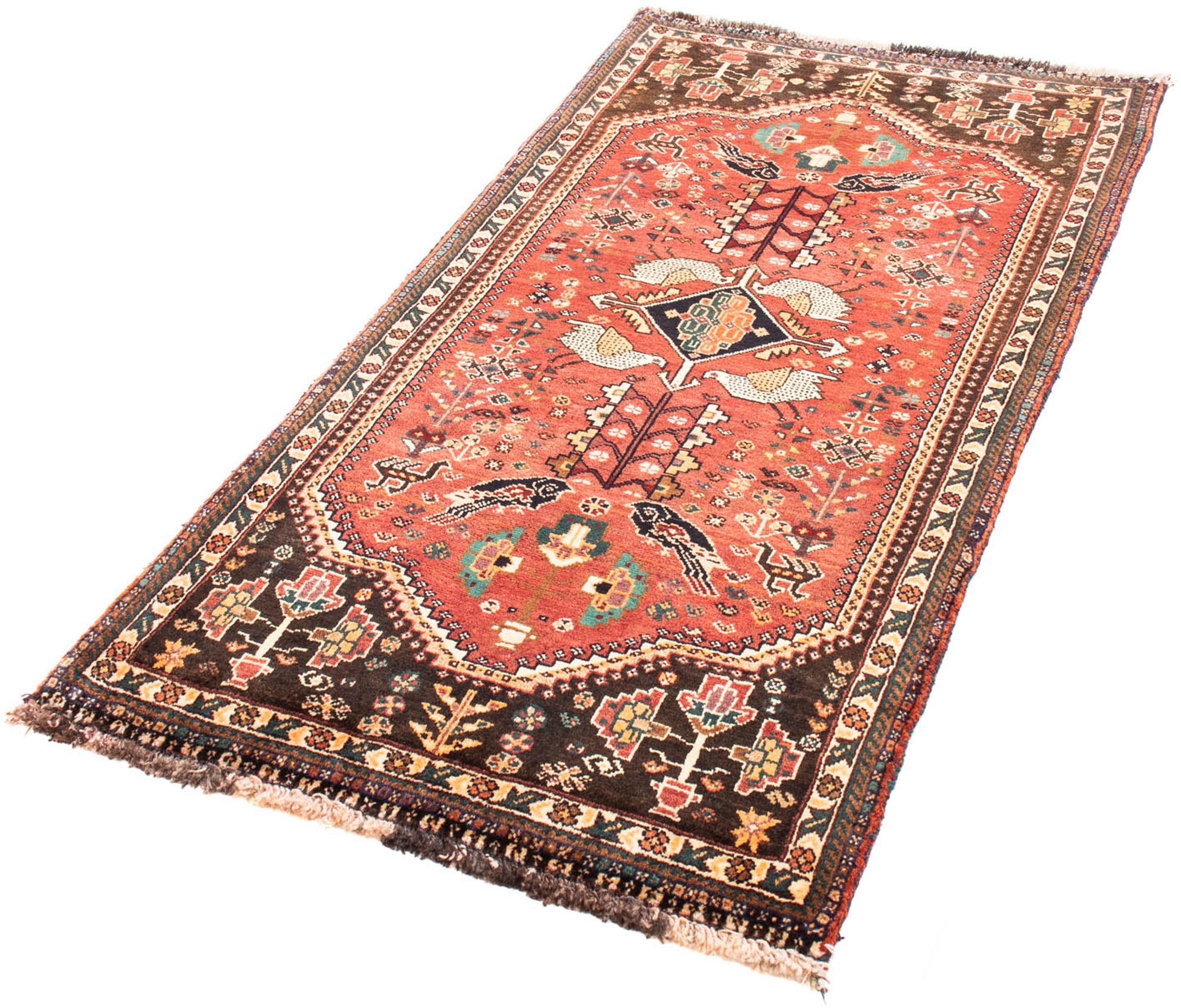 Image of morgenland Orientteppich »Perser - Nomadic - 160 x 83 cm - dunkelrot«, rechteckig, 10 mm Höhe, Wohnzimmer, Handgeknüpft, Einzelstück mit Zertifikat bei Ackermann Versand Schweiz