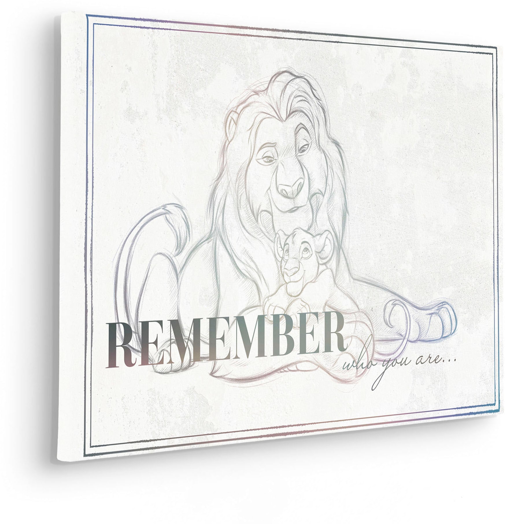 Komar Leinwandbild »Lion King Be Yourself - Grösse 40 x 60 cm«, Disney, (1 St., 40 x 60 cm (Breite x Höhe), Keilrahmenbild mit Echtholzrahmen, Kinderzimmer