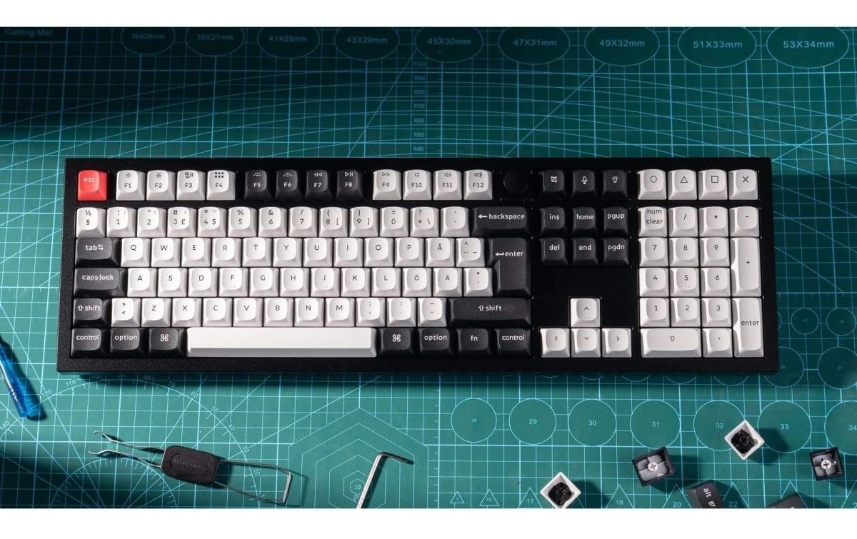   Gaming-Tastatur »Keychron Q6 HE Carbon Black QMK Magnetic Switch« (Ziffernblock)