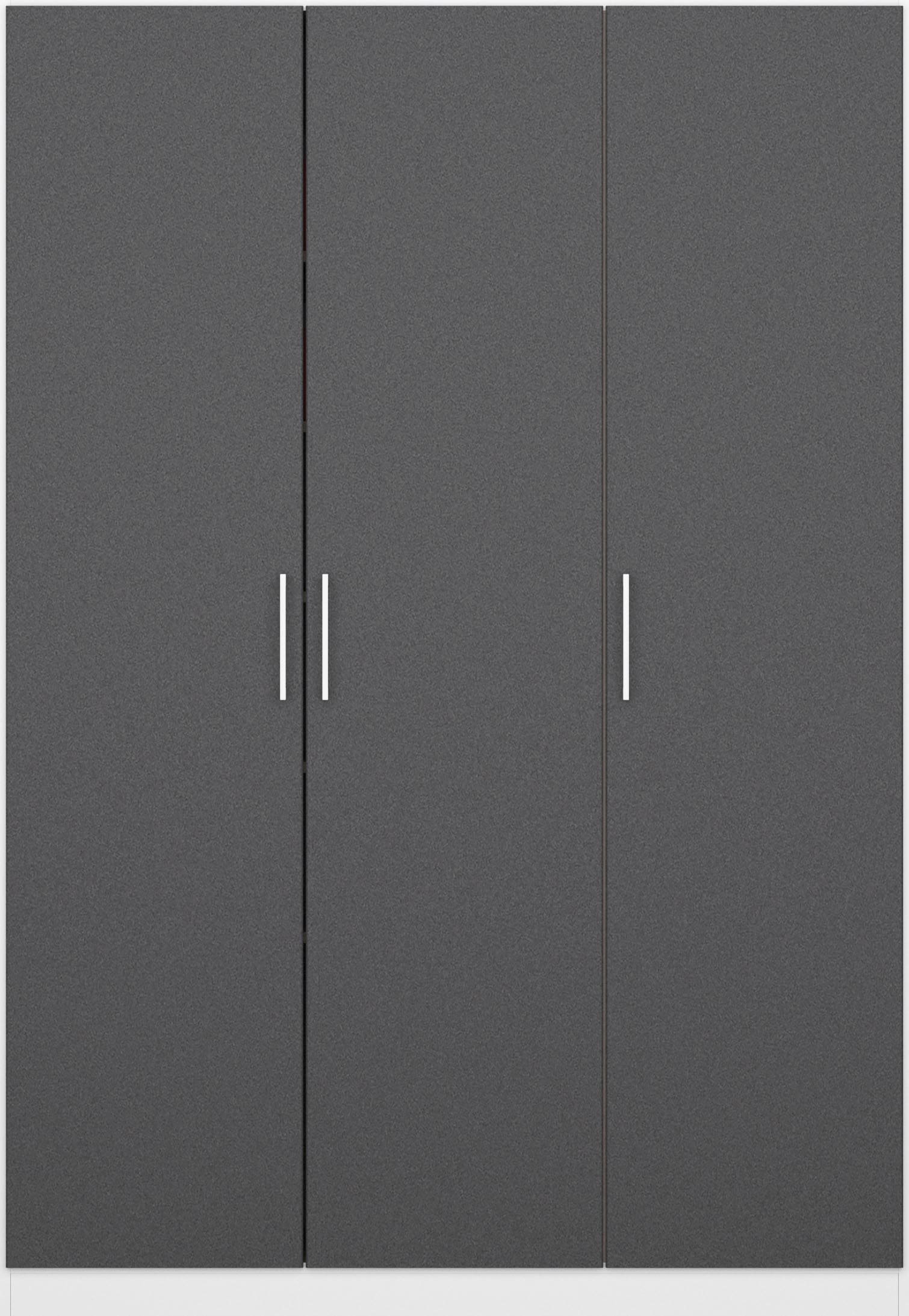 rauch Drehtürenschrank »Kleiderschrank Schrank Garderobe Wäscheschrank COSMO« mit zusätzlichen Einlegeböden, Metallgriffe in Weiss MADE IN GERMANY