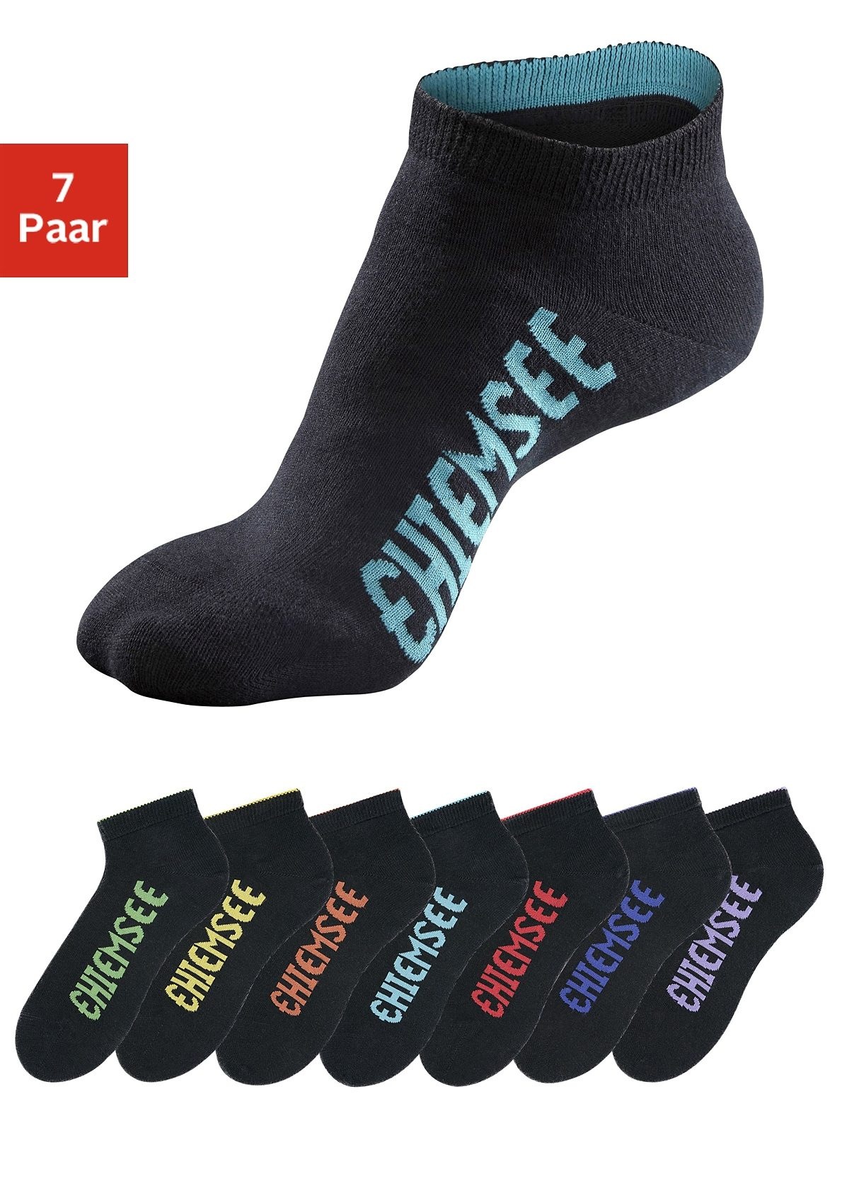 Image of Chiemsee Sneakersocken, (7 Paar), mit farbigen Logos bei Ackermann Versand Schweiz