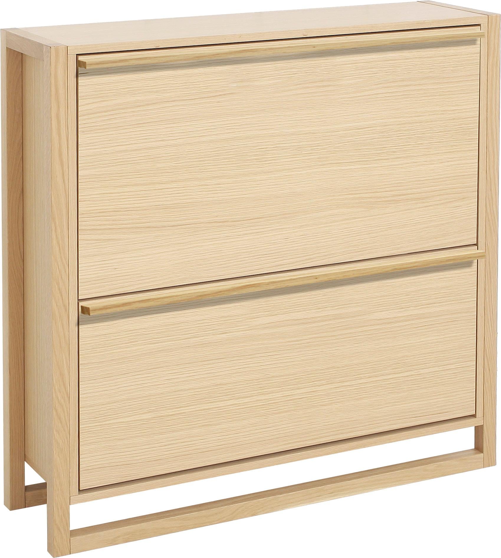 Image of Woodman Schuhkommode "NewEst" Breite 100 cm, mit 2 Klappen, Holzfurnier aus Eiche, FSC
