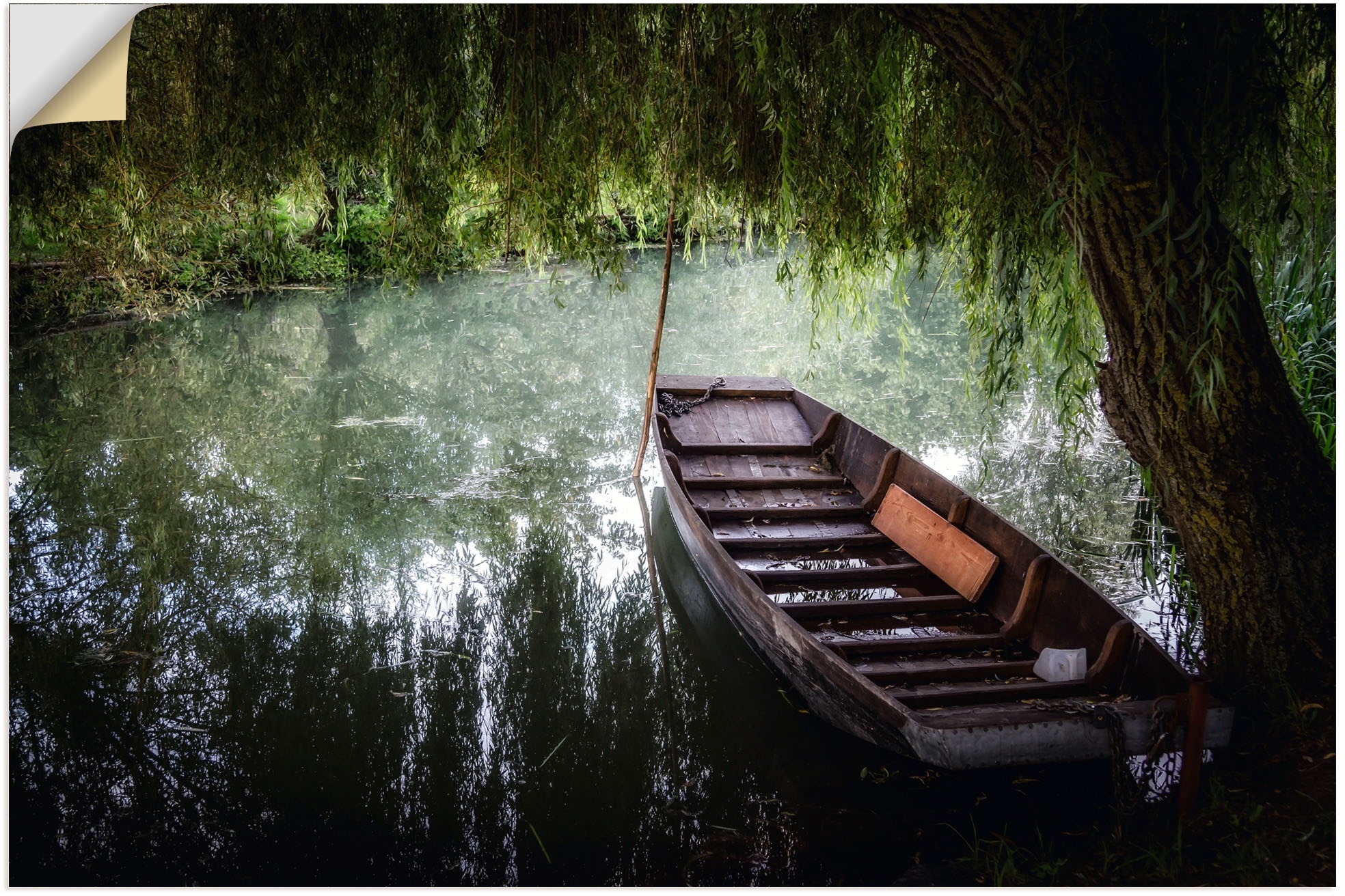Image of Artland Wandbild »Idylle am Fluss - Frankreich«, Gewässer, (1 St.), in vielen Grössen & Produktarten - Alubild / Outdoorbild für den Aussenbereich, Leinwandbild, Poster, Wandaufkleber / Wandtattoo auch für Badezimmer geeignet bei Ackermann Versand Schweiz
